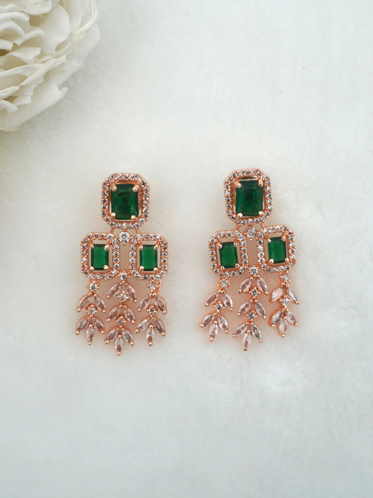 GREEN QUINN ZIRCONIA EARRINGS