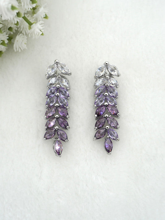 PURPLE KATIE ZIRCONIA EARRINGS