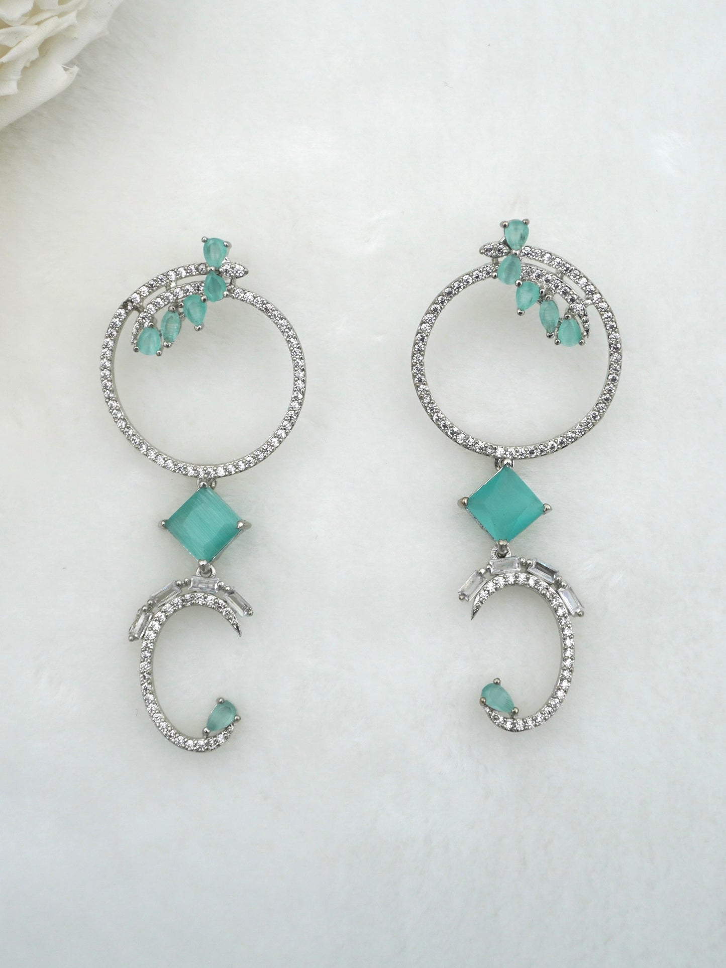 MINT ZURI ZIRCONIA EARRINGS