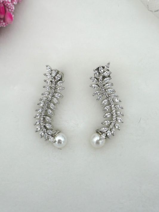SILVER NOVA ZIRCONIA EARRINGS