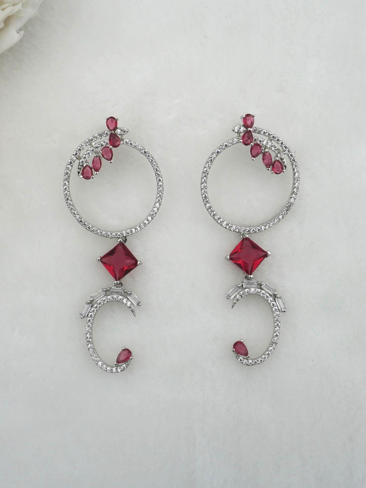RUBY ZURI ZIRCONIA EARRINGS