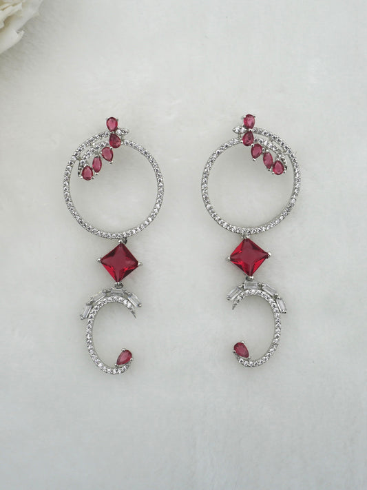 RUBY ZURI ZIRCONIA EARRINGS