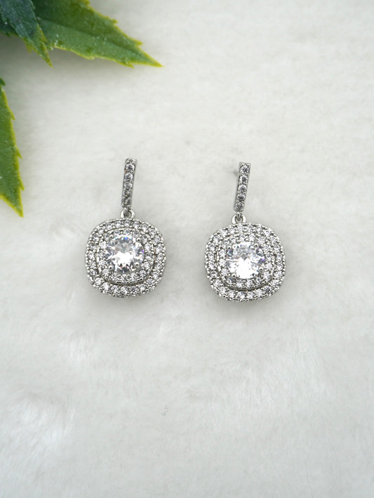 SILVER ARIELA ZIRCONIA EARRINGS