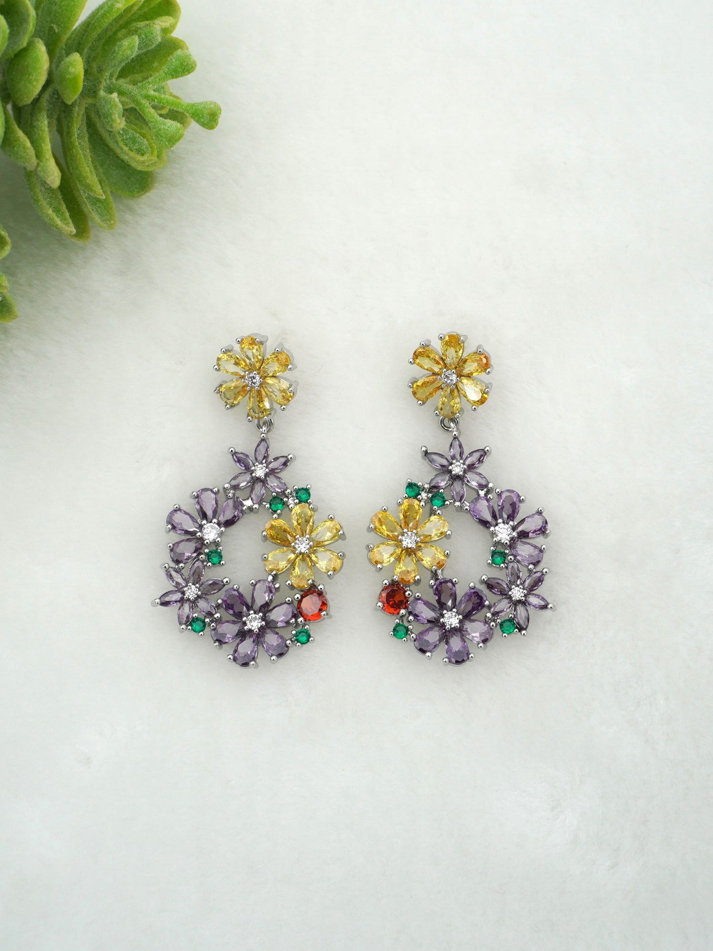 MULTICOLOR CHERIE ZIRCONIA EARRINGS