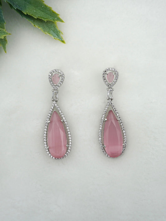 PINK ARIA ZIRCONIA EARRINGS