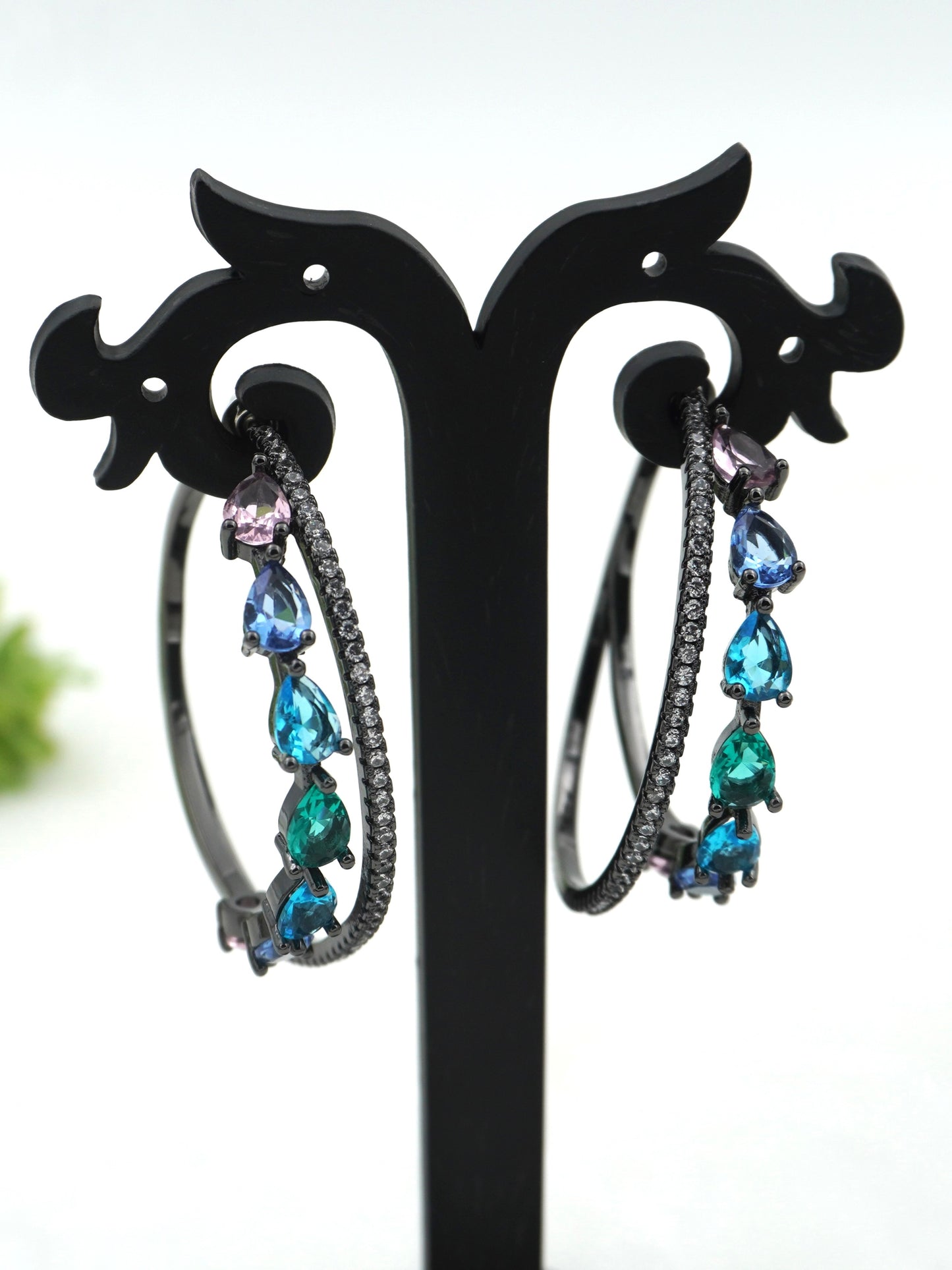 MULTICOLOR HARPER1 ZIRCONIA EARRINGS
