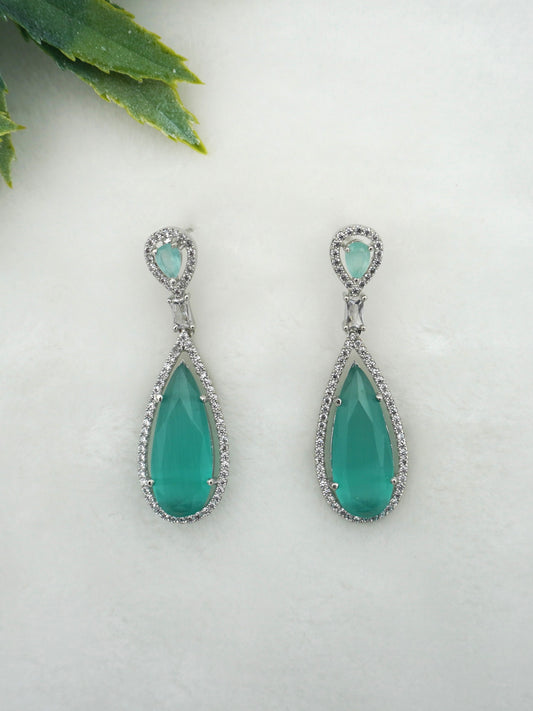 MINT ARIA ZIRCONIA EARRINGS