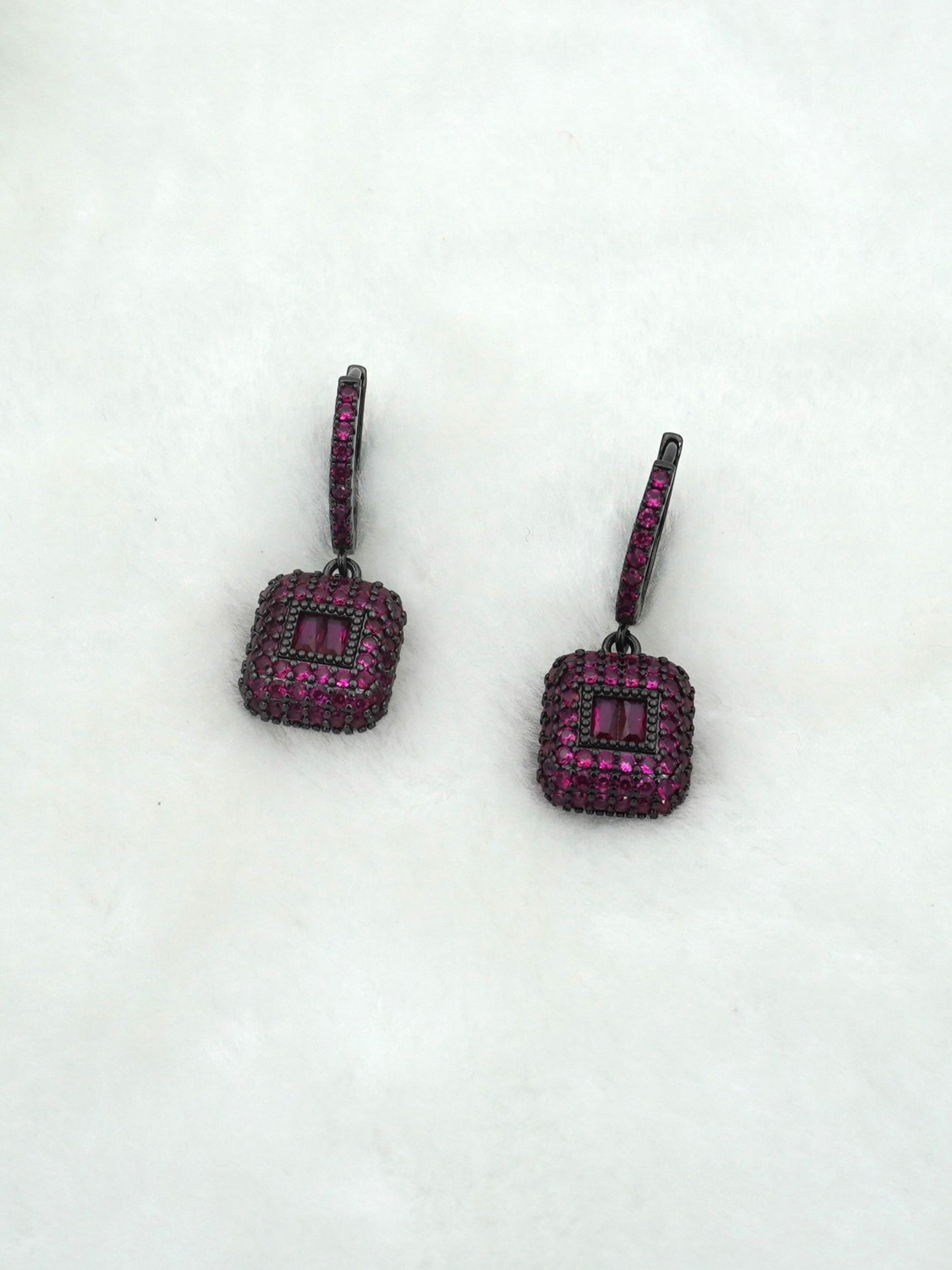 RUBY BECCA ZIRCONIA EARRINGS