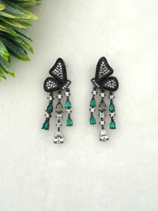 GREEN MAEVE ZIRCONIA EARRINGS
