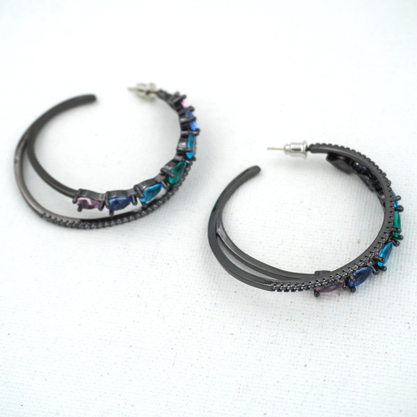 MULTICOLOR HARPER1 ZIRCONIA EARRINGS