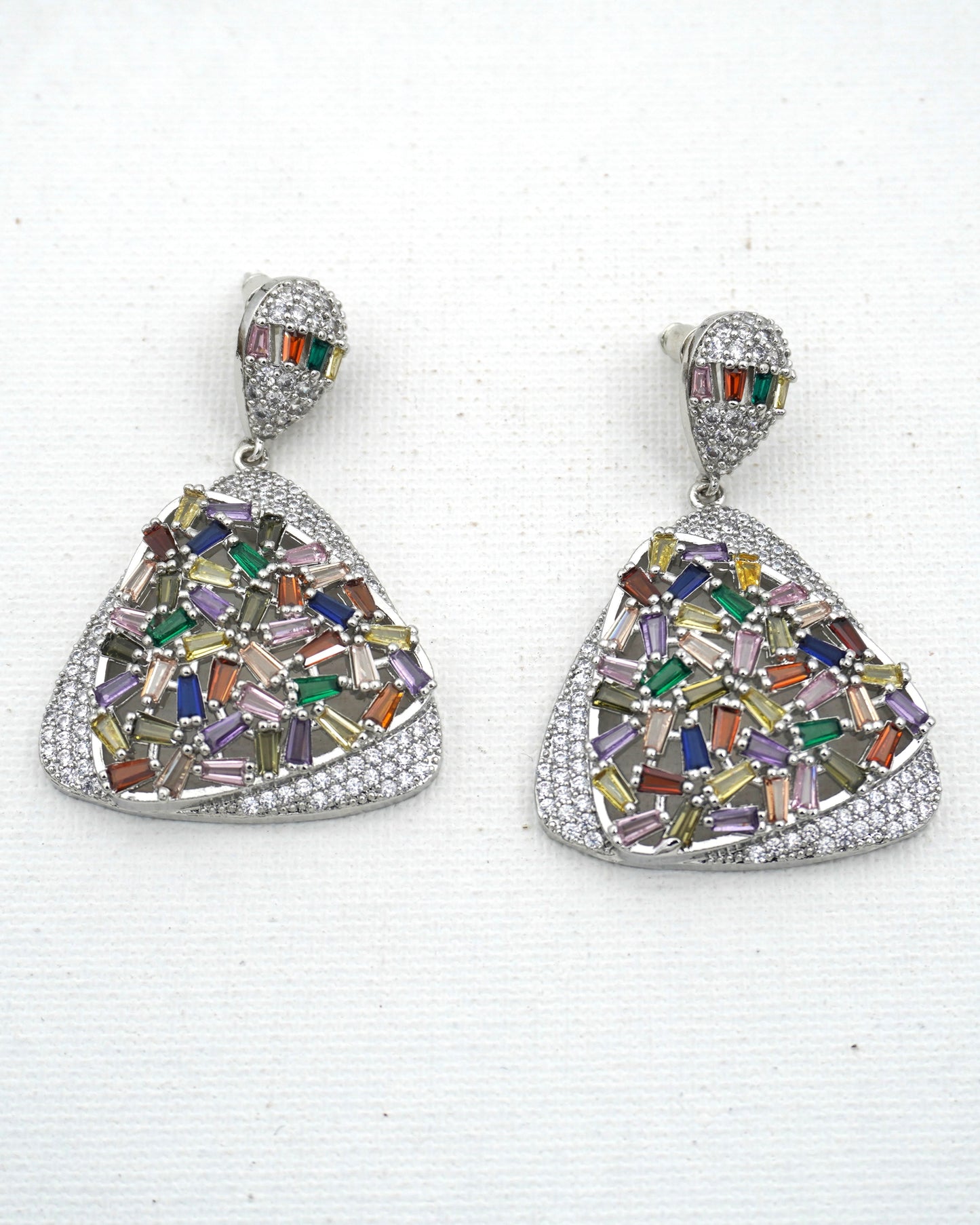 MULTICOLOR ALTHEA ZIRCONIA EARRINGS