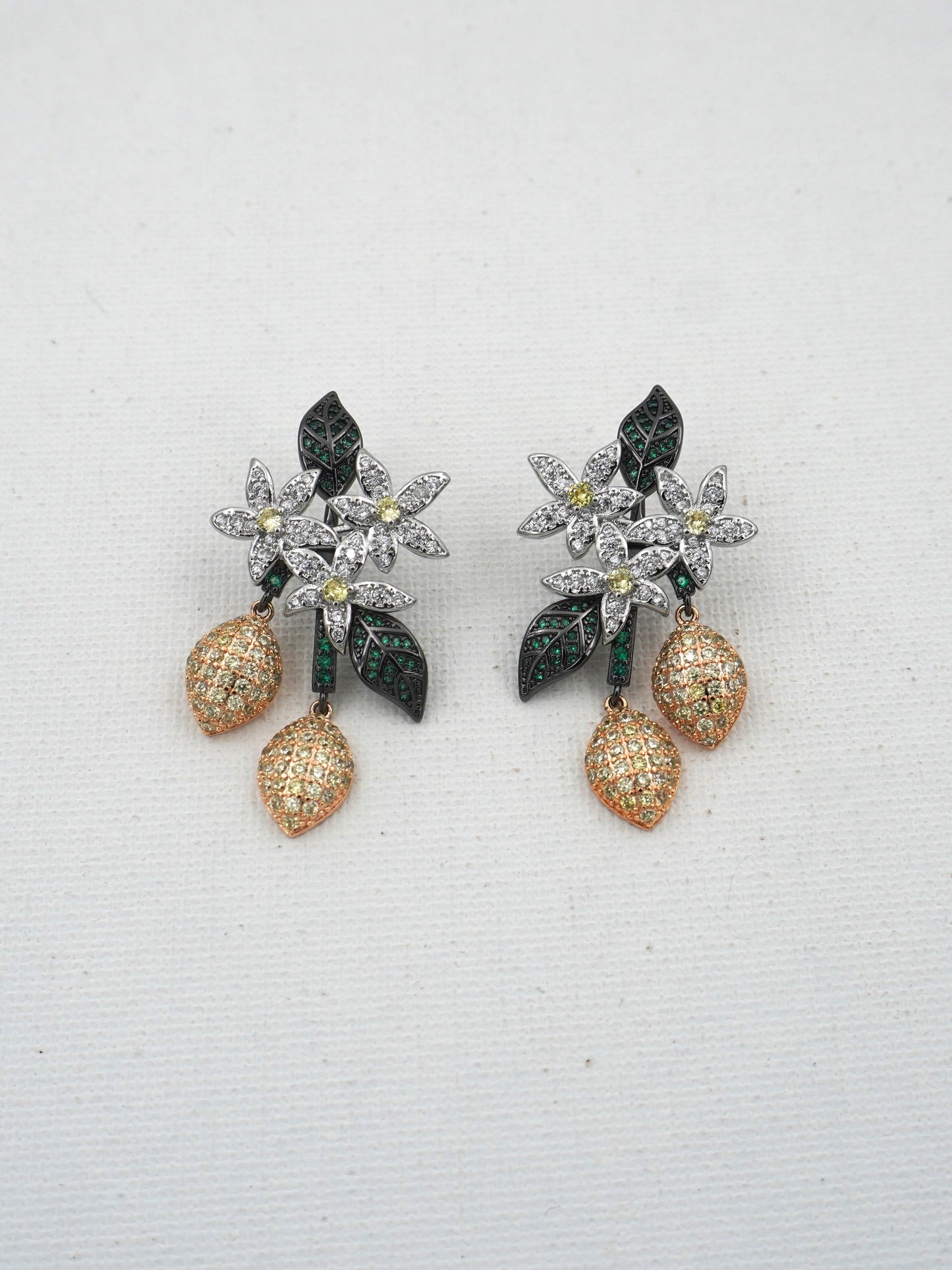 MULTICOLOR CLOVER ZIRCONIA EARRINGS