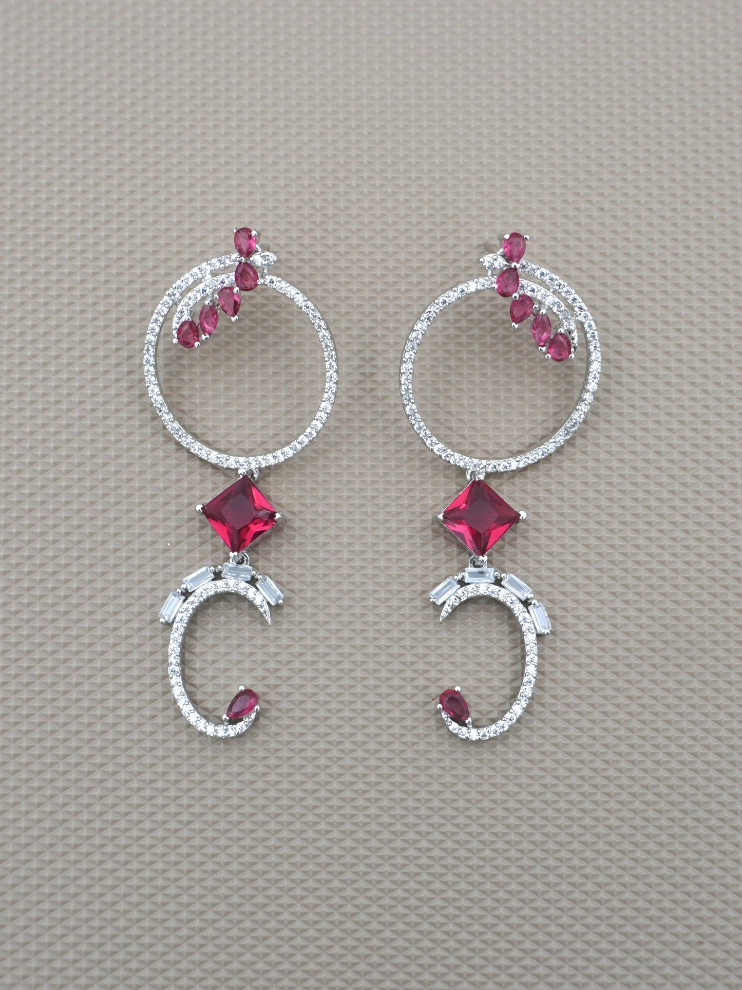RUBY ZURI ZIRCONIA EARRINGS