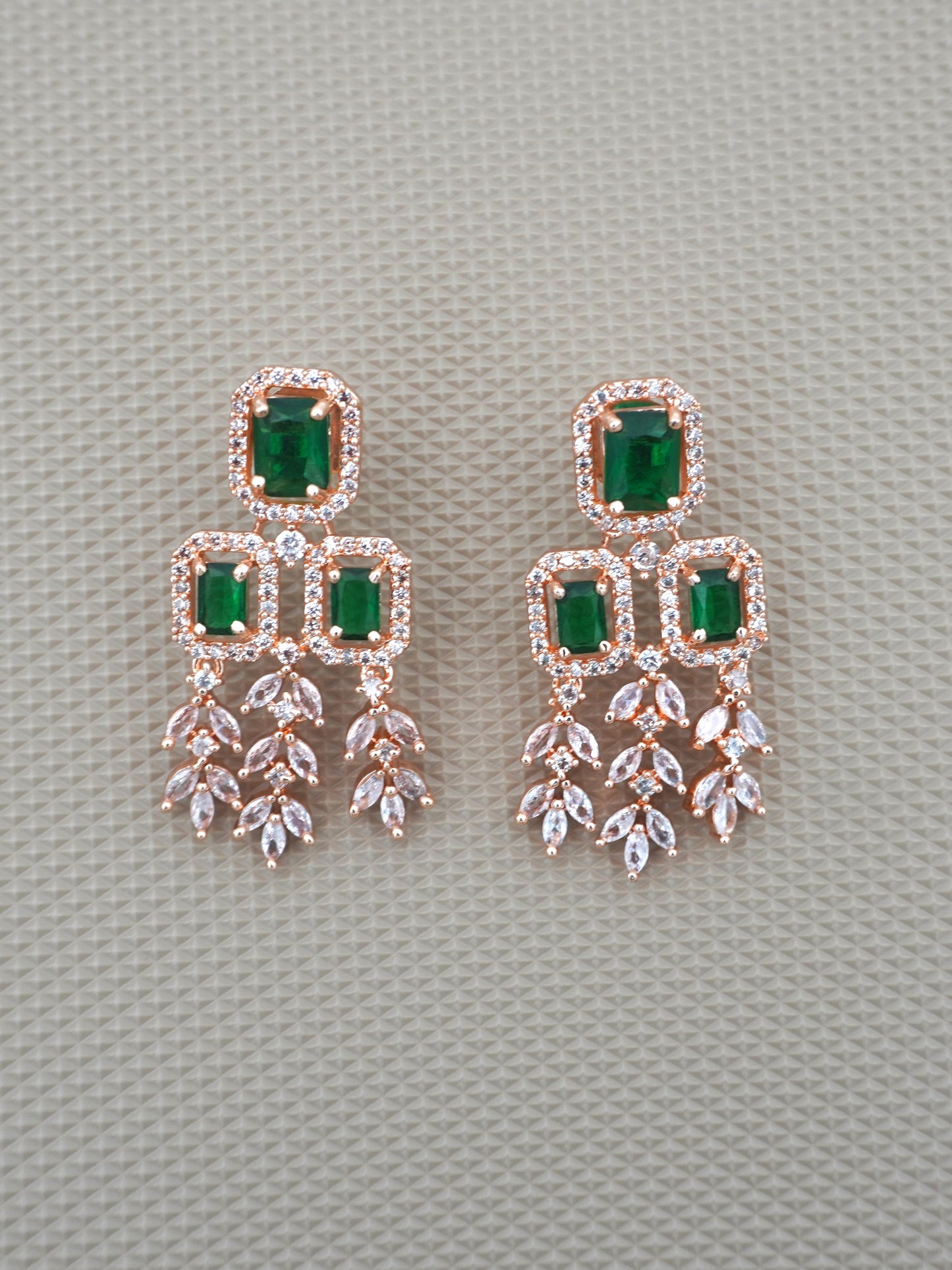 GREEN QUINN ZIRCONIA EARRINGS