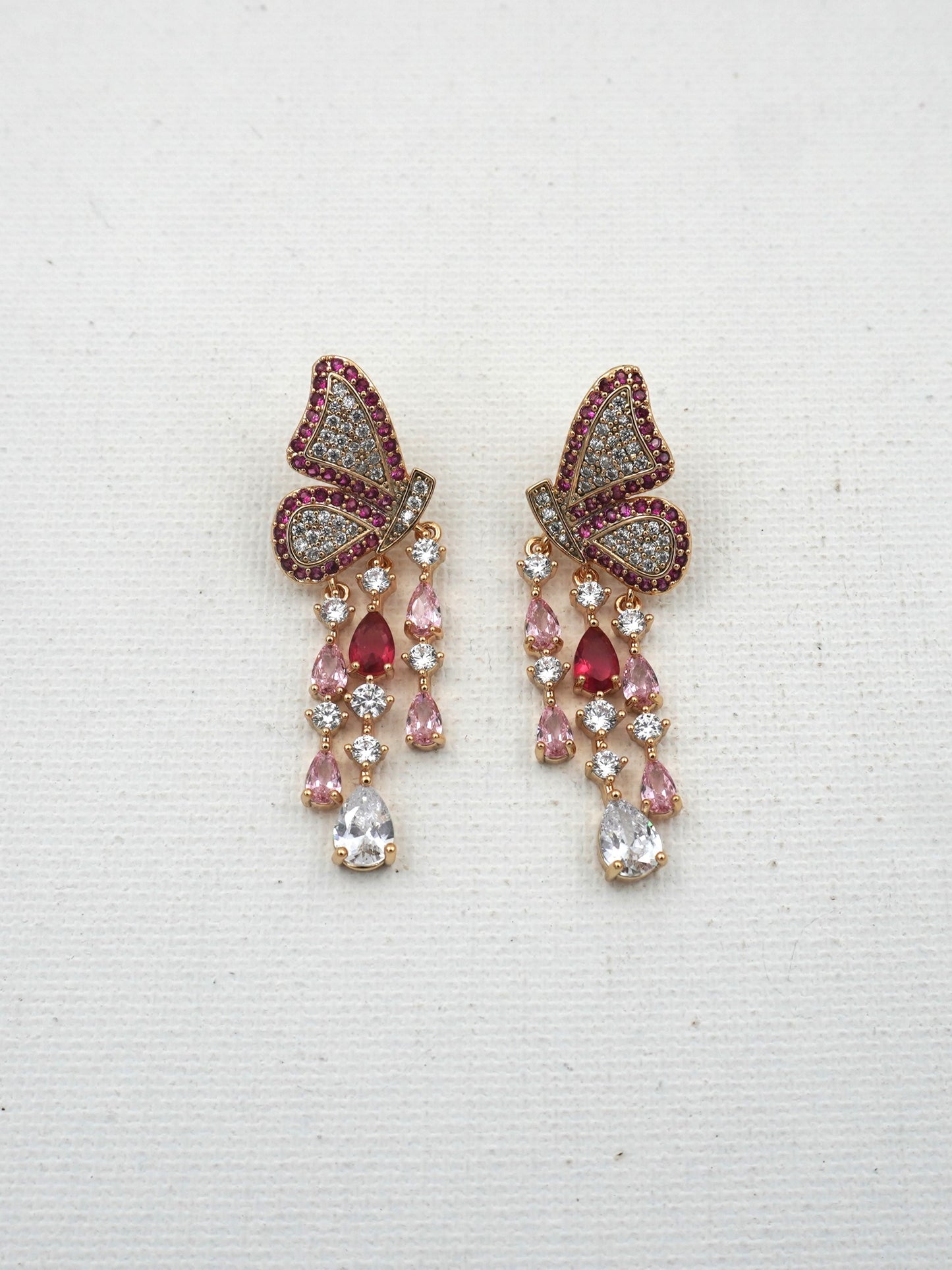 PINK MAEVE ZIRCONIA EARRINGS