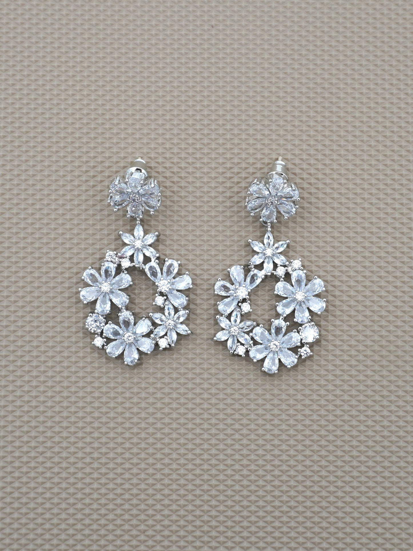 WHITE CHERIE ZIRCONIA EARRINGS