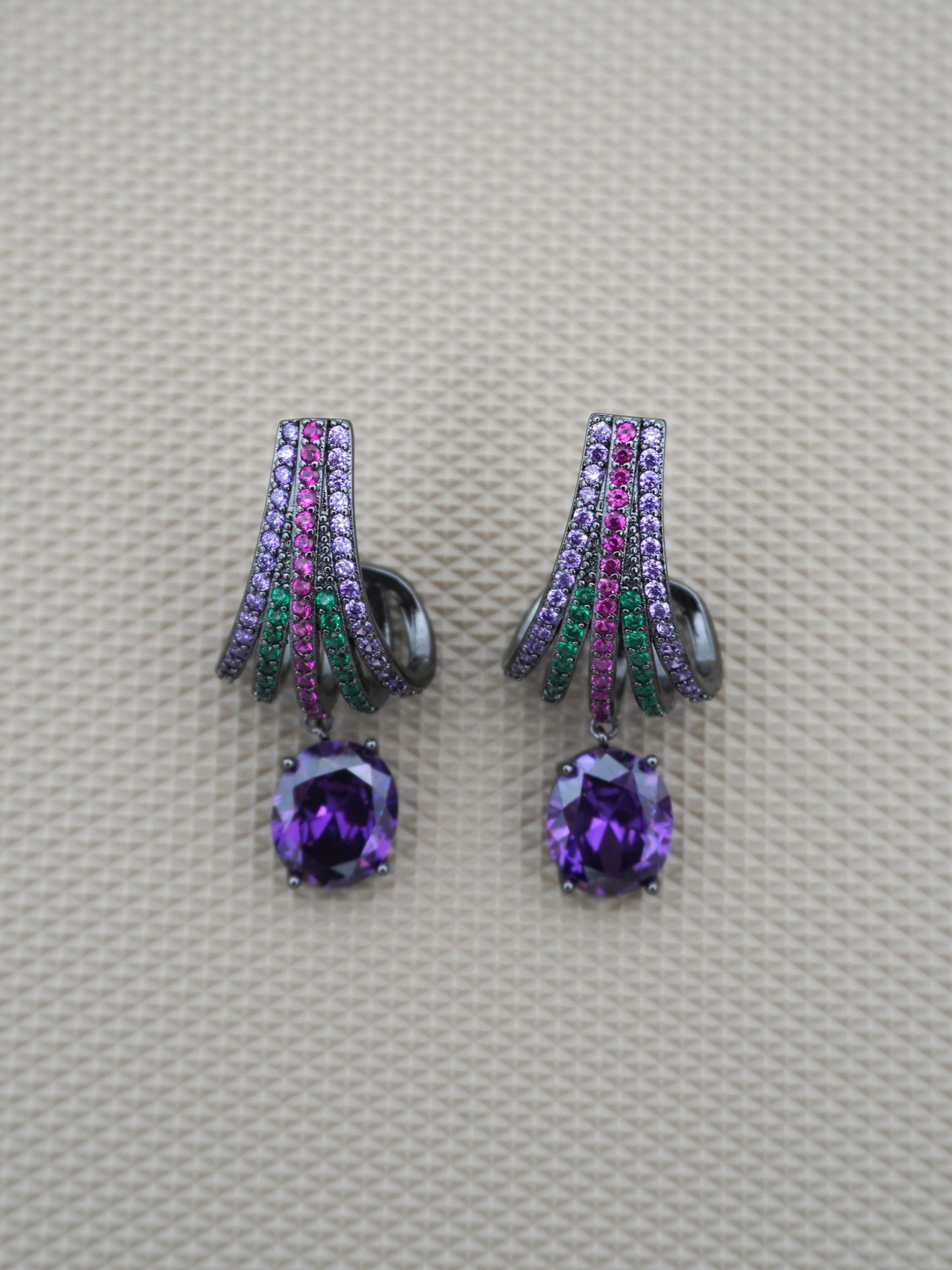 PURPLE MAREN ZIRCONIA EARRINGS