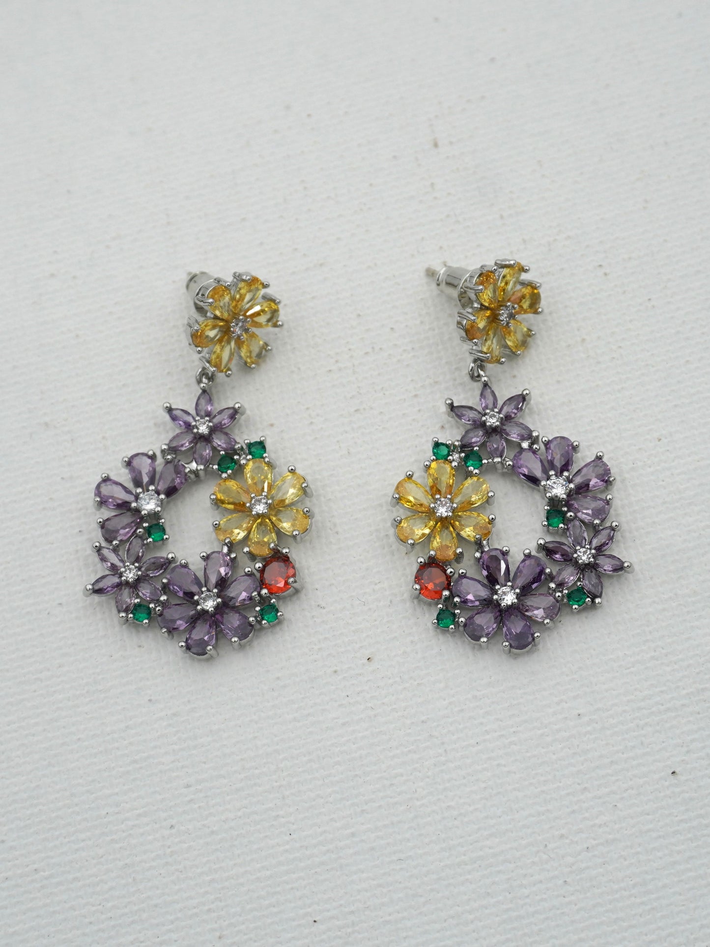 MULTICOLOR CHERIE ZIRCONIA EARRINGS