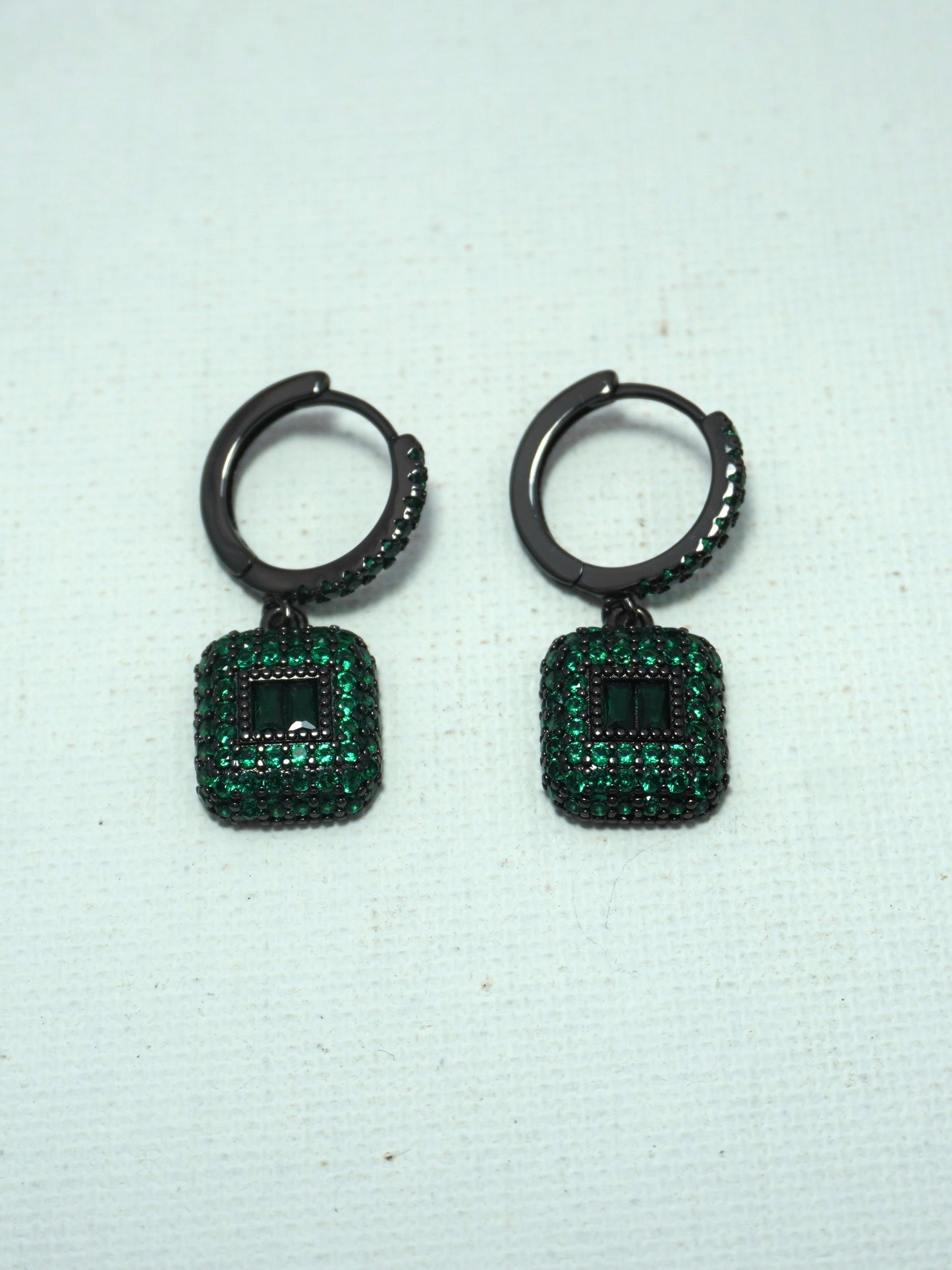GREEN BECCA ZIRCONIA EARRINGS