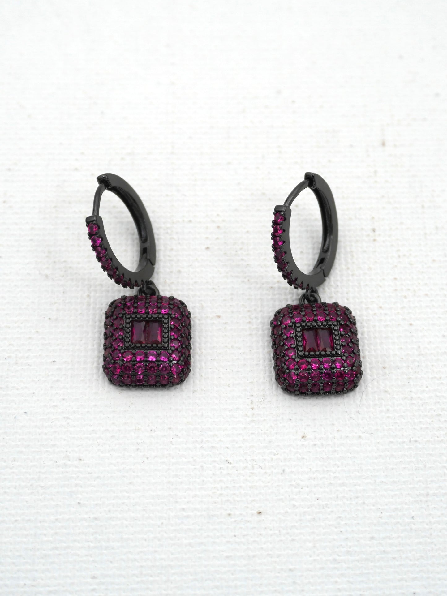 RUBY BECCA ZIRCONIA EARRINGS