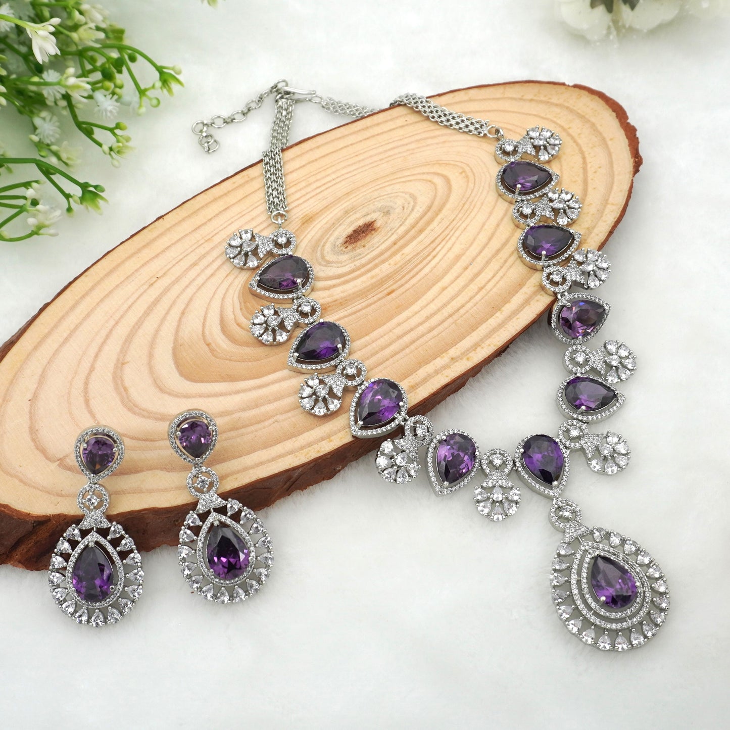 PURPLE HEIDI NECKLACE SET