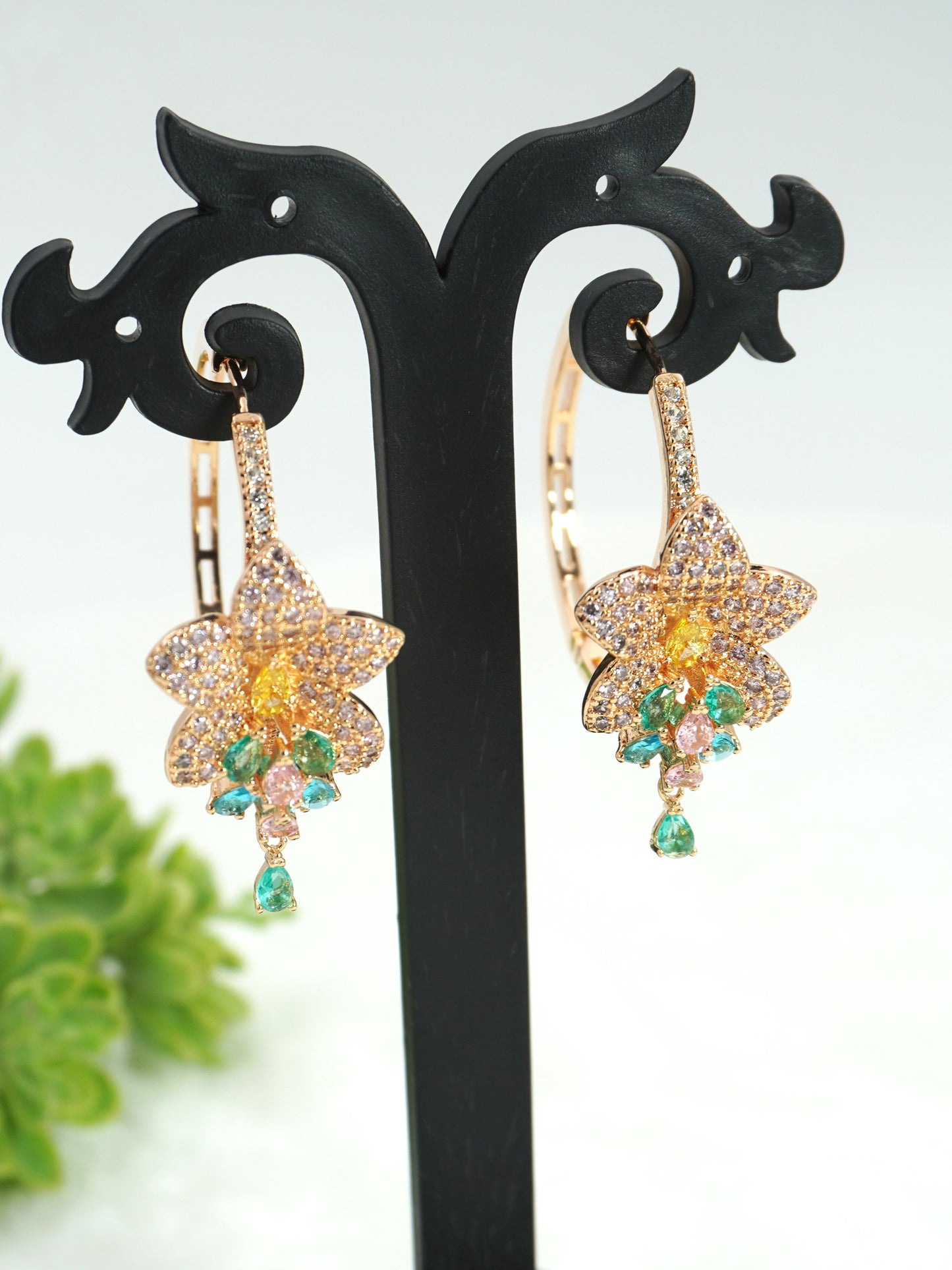 PINK ESTER ZIRCONIA EARRINGS