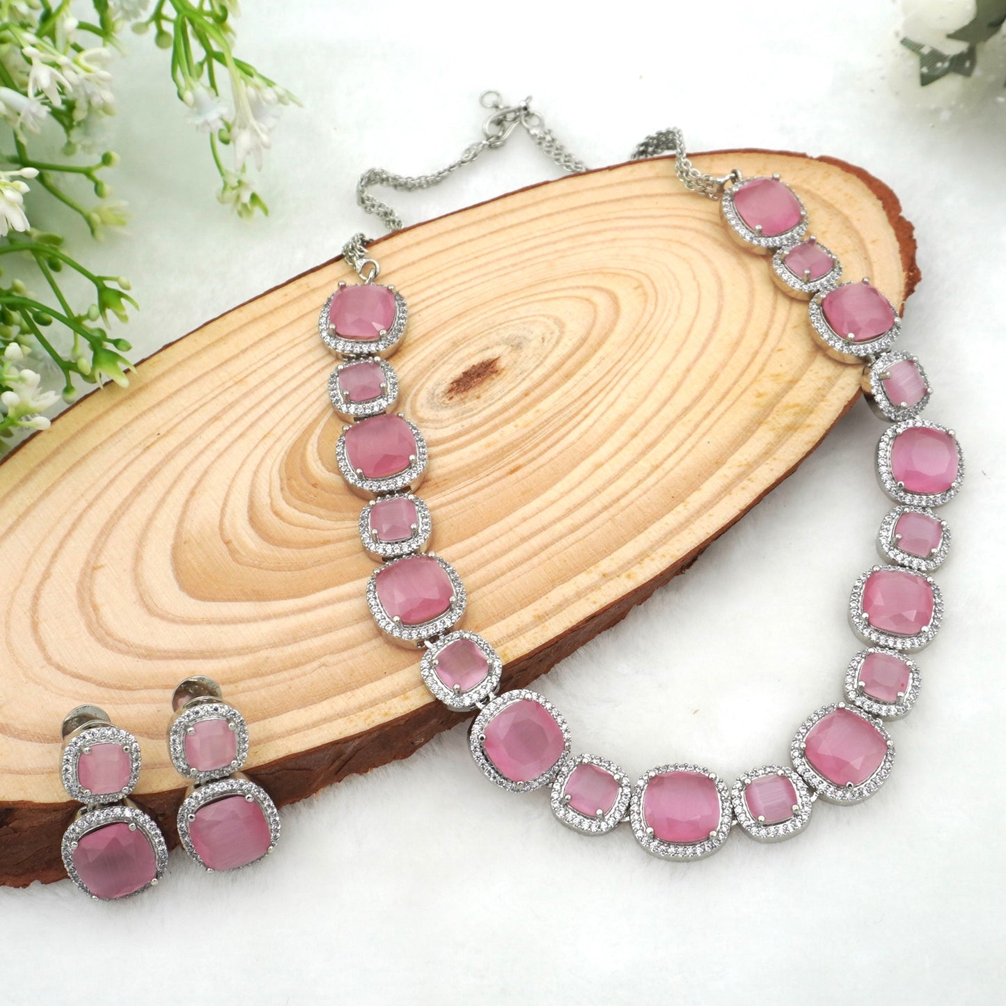 PINK HILDA NECKLACE SET
