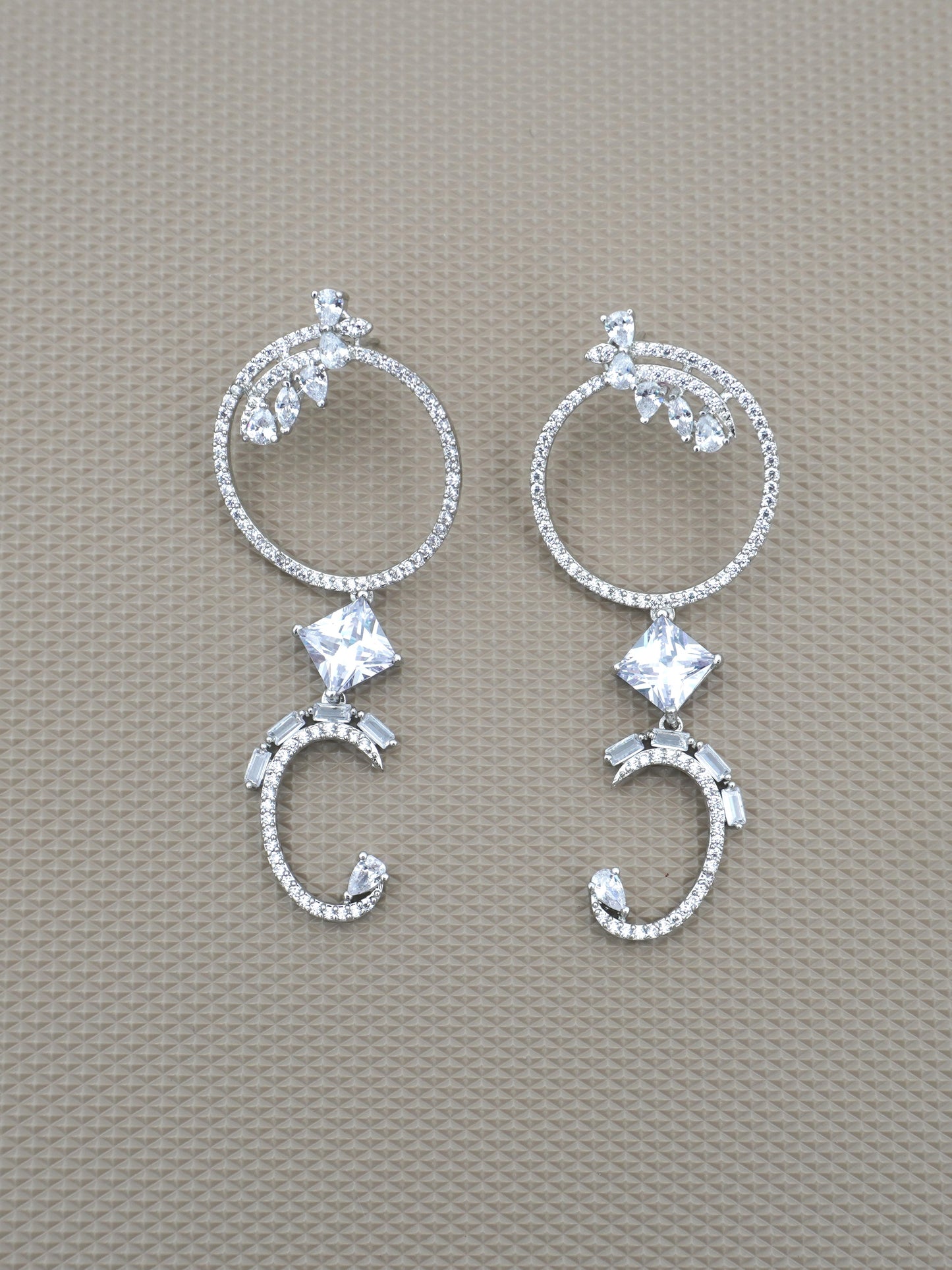 WHITE AMERICAN DIAMOND EARRINGS FOR WOMEN | JEWELS OF IVA