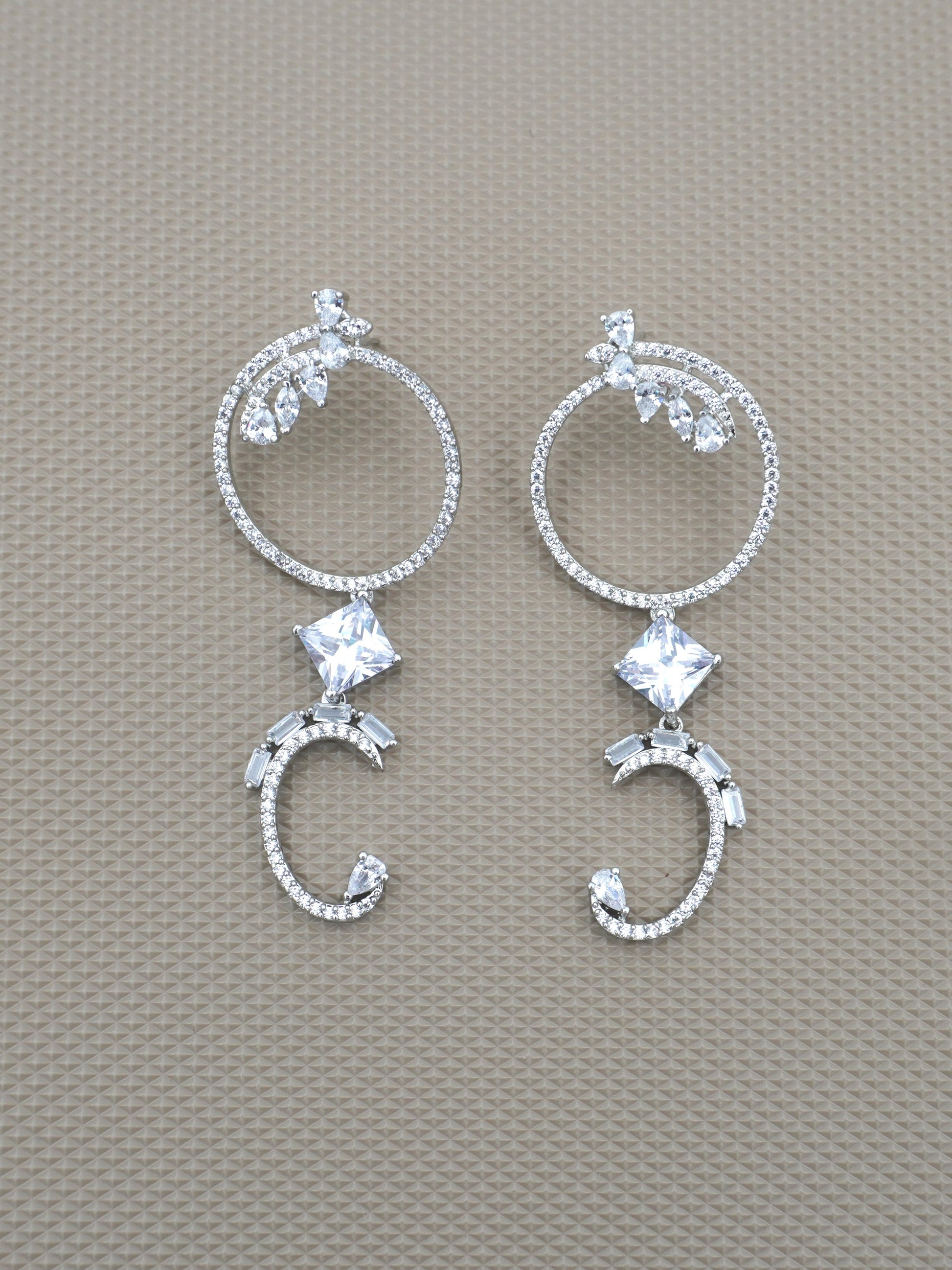 WHITE AMERICAN DIAMOND EARRINGS FOR WOMEN | JEWELS OF IVA