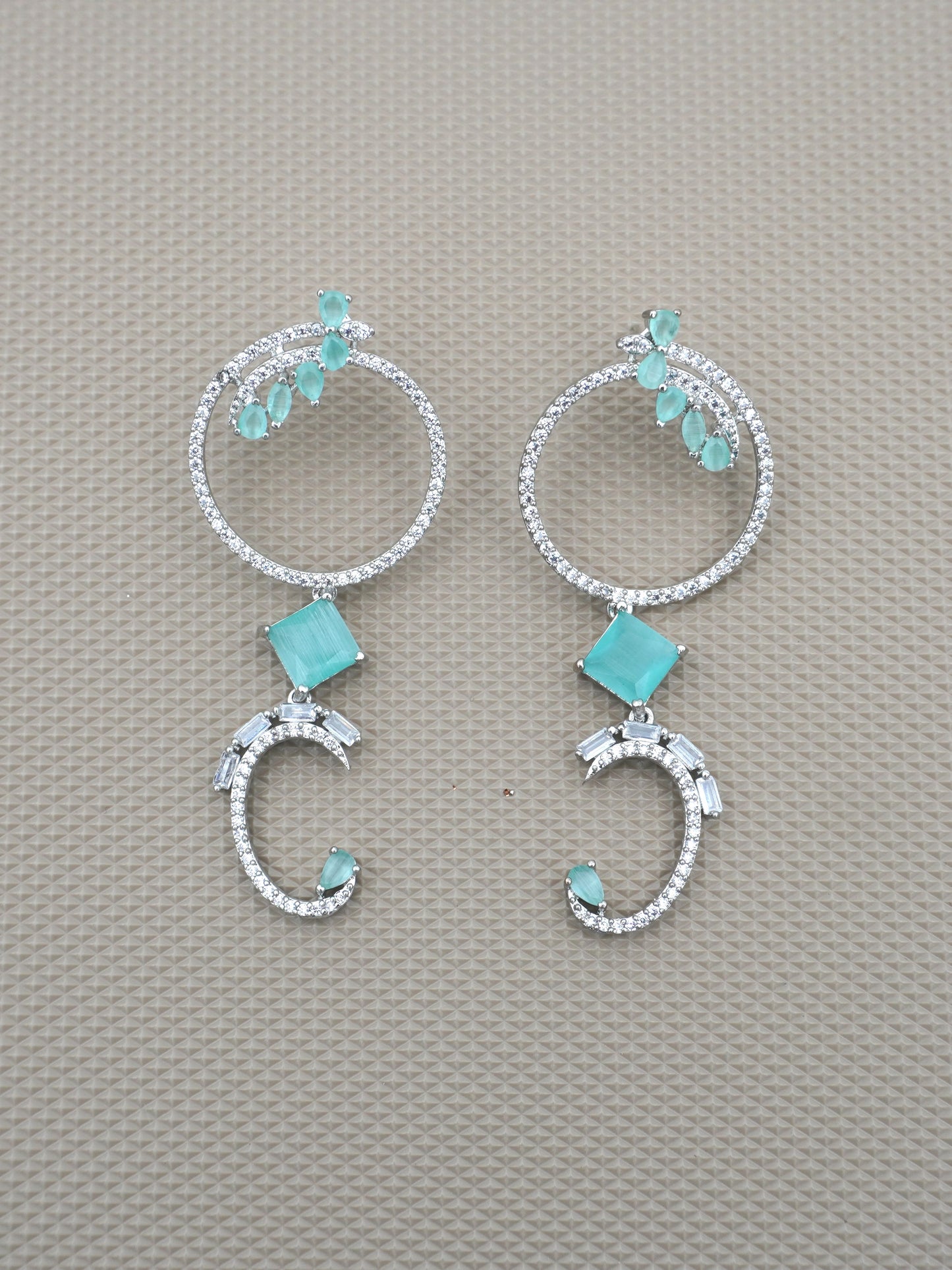 MINT ZURI ZIRCONIA EARRINGS