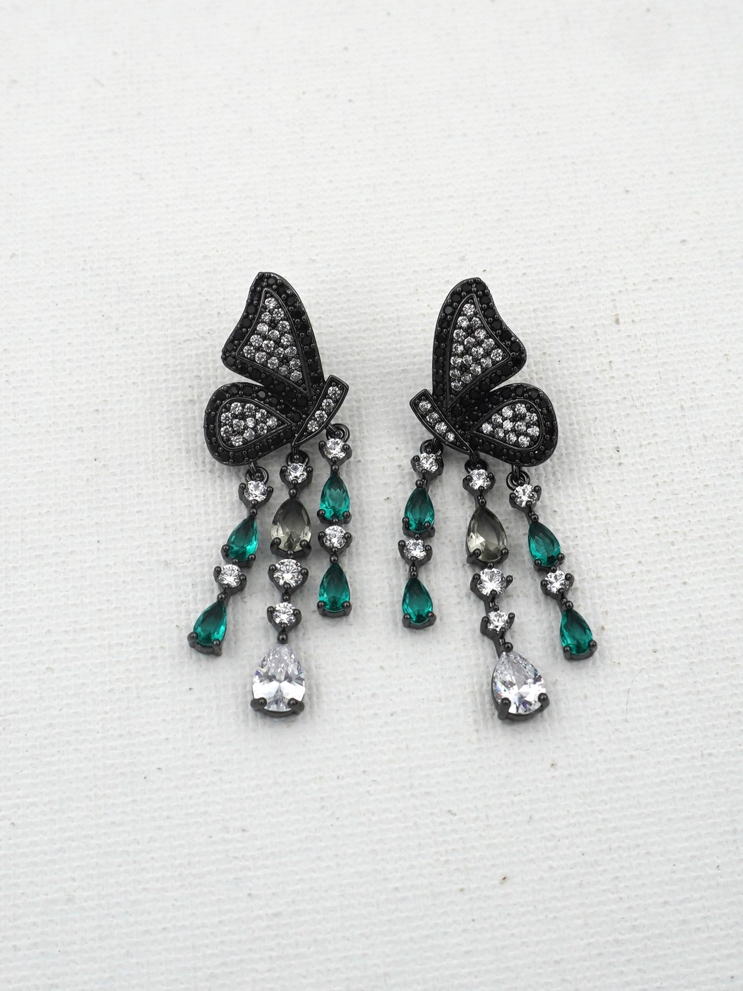 GREEN MAEVE ZIRCONIA EARRINGS