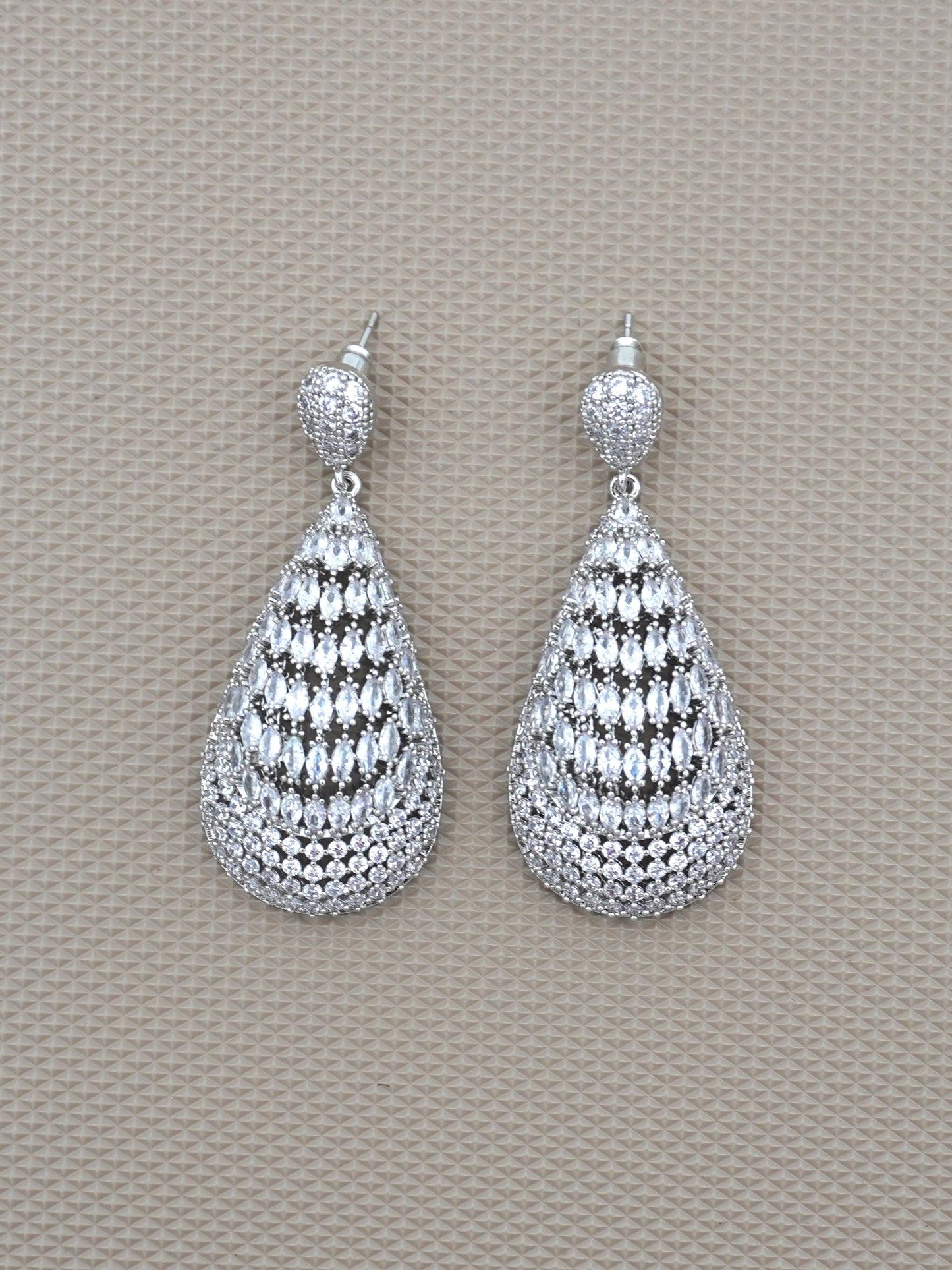 SILVER REINA ZIRCONIA EARRINGS
