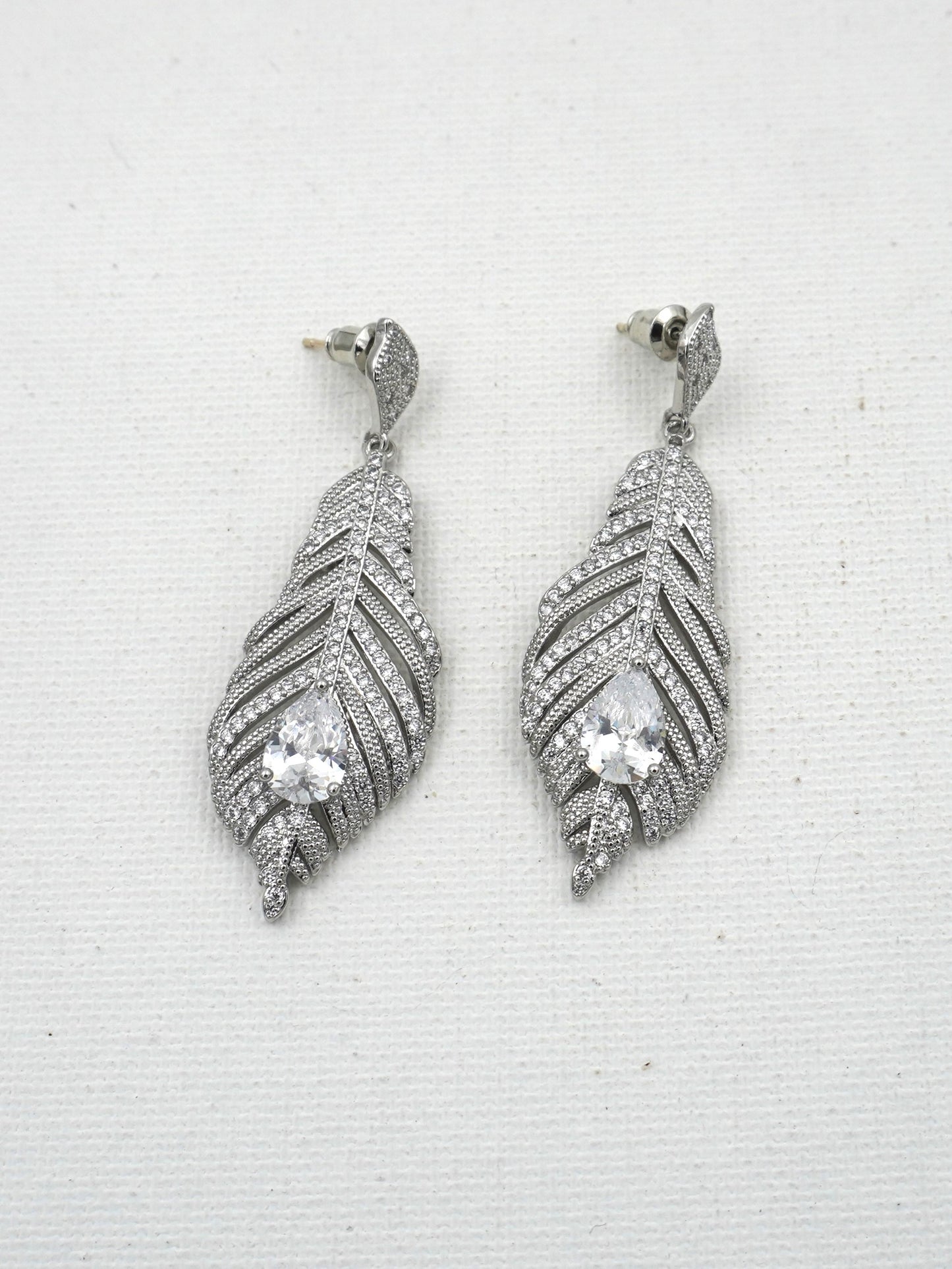 SILVER RINA ZIRCONIA EARRINGS