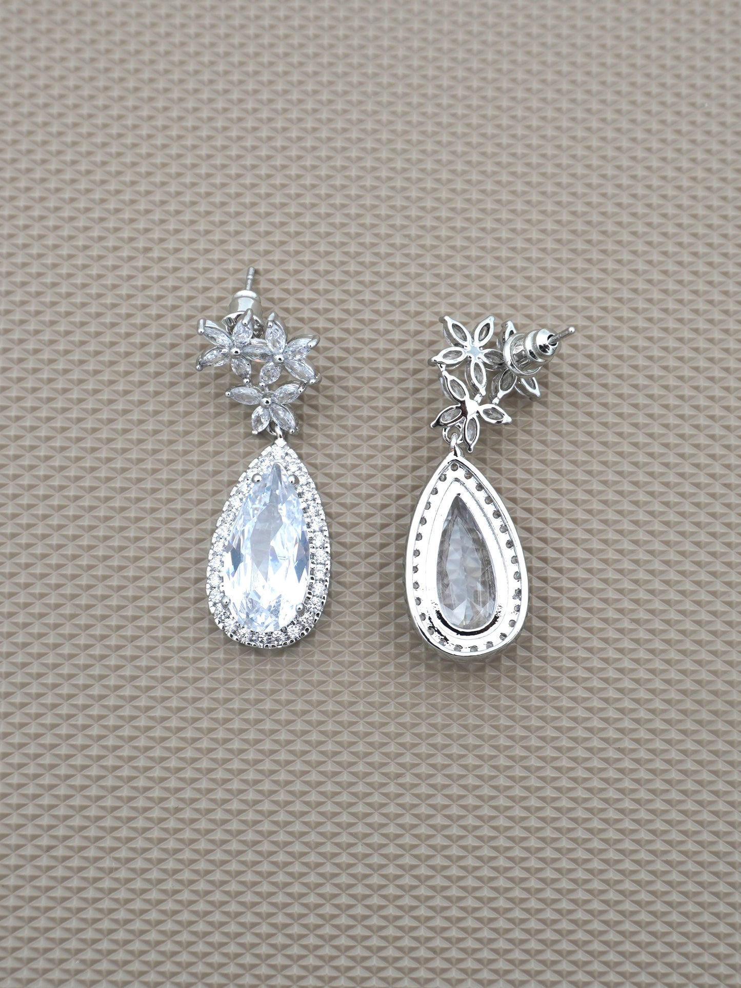 SILVER LANA ZIRCONIA EARRINGS