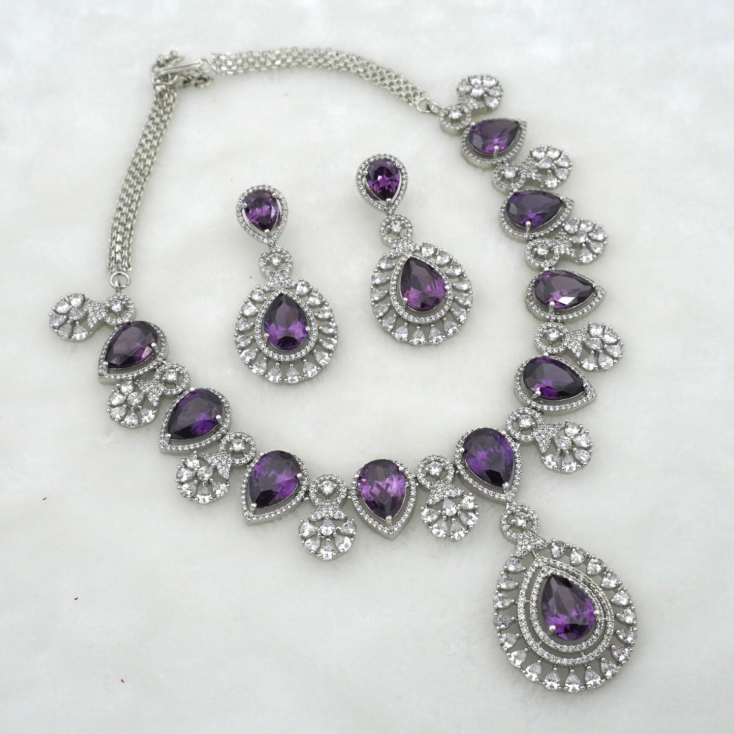 PURPLE HEIDI NECKLACE SET
