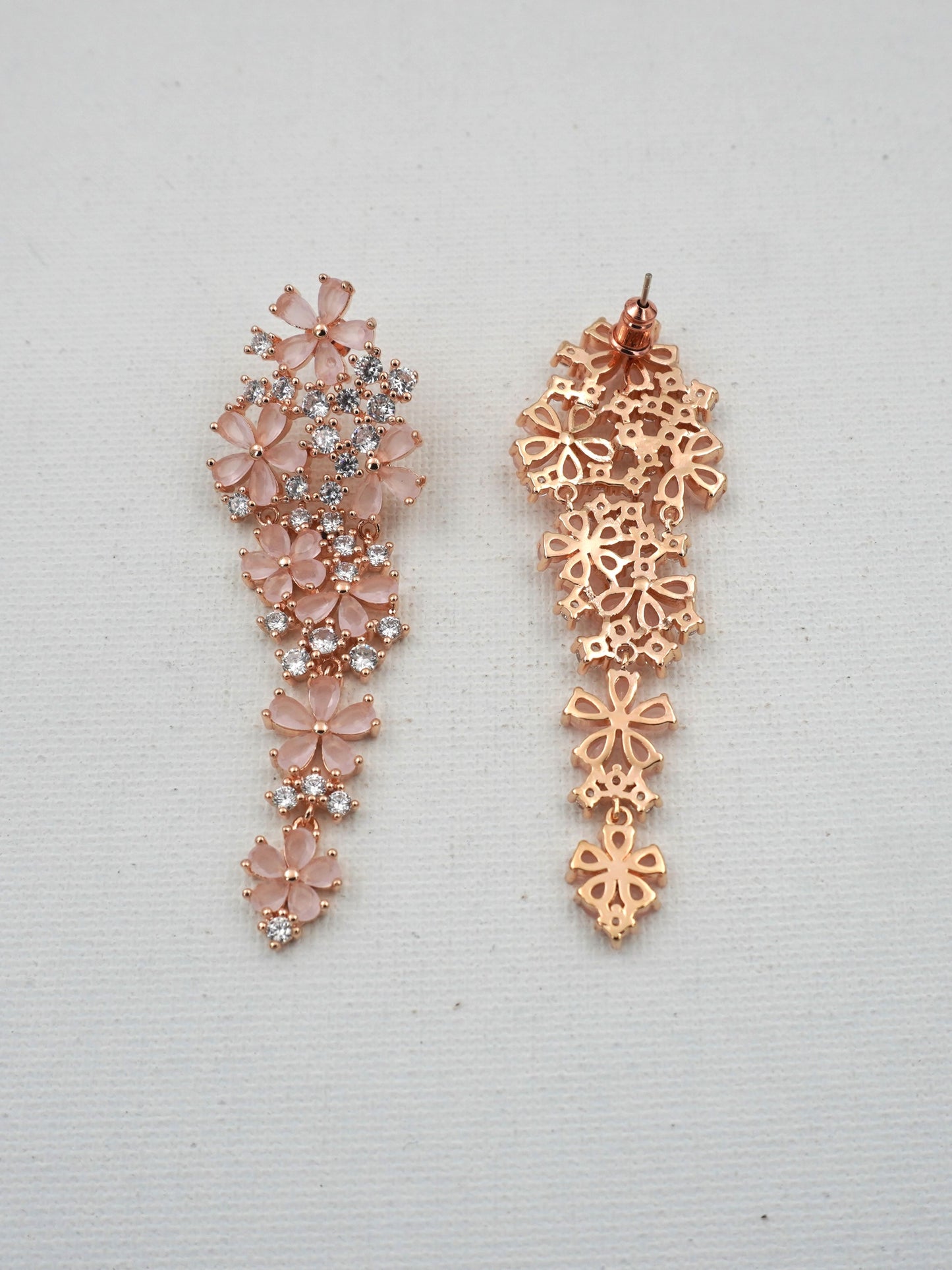 PINK ZARA ZIRCONIA EARRINGS