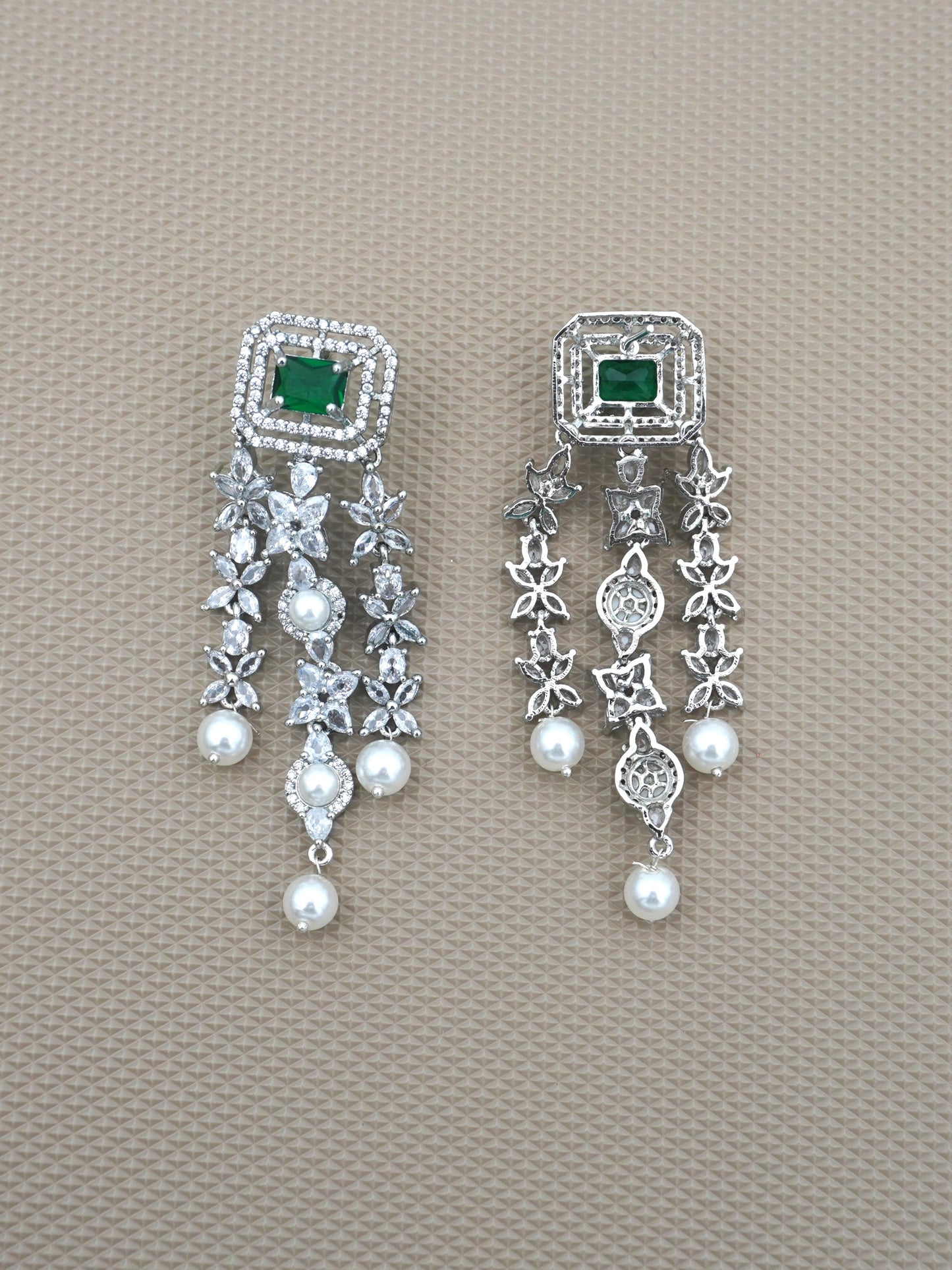 GREEN EMILY ZIRCONIA EARRINGS