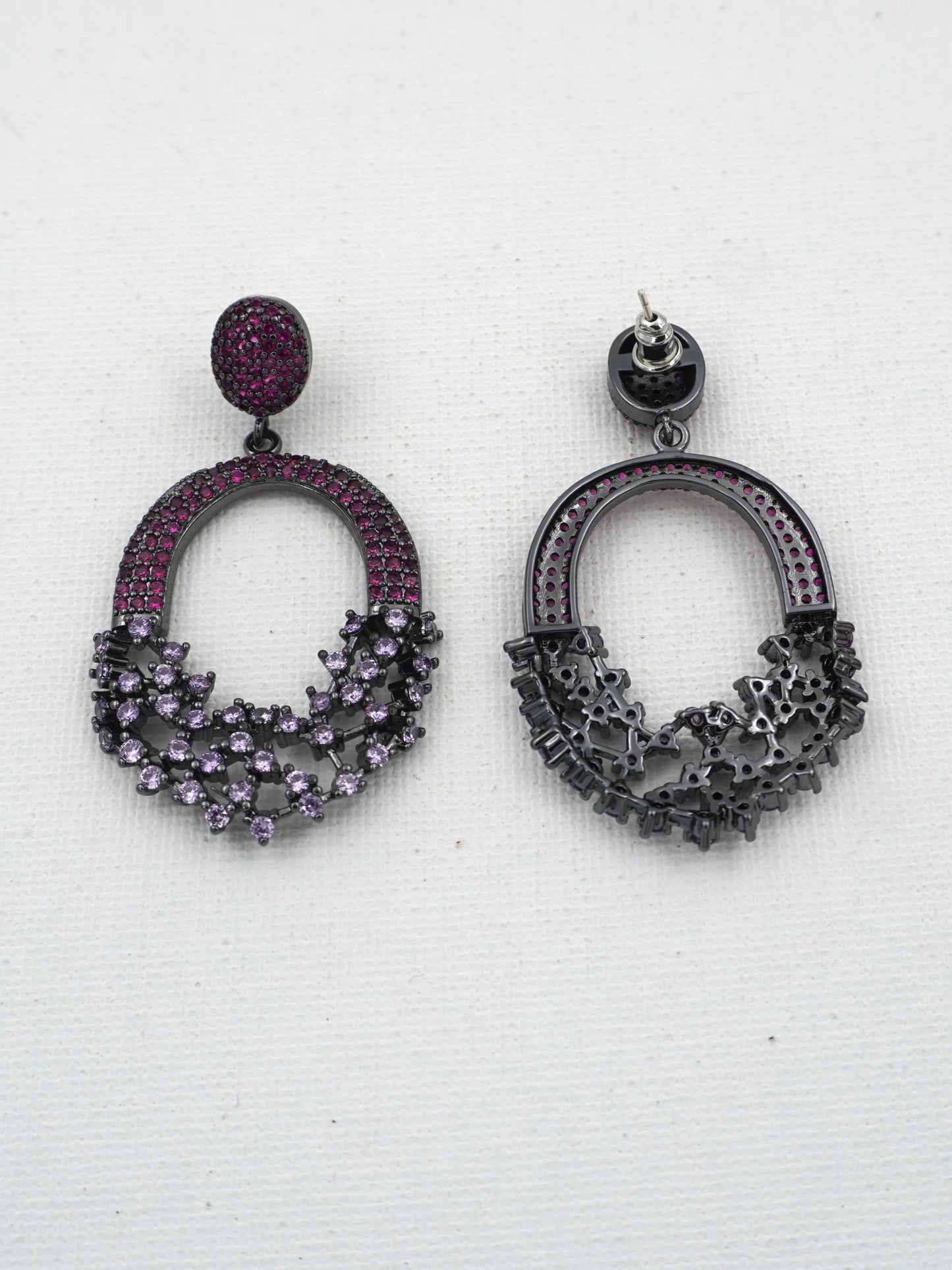 PURPLE GLORIA ZIRCONIA EARRINGS