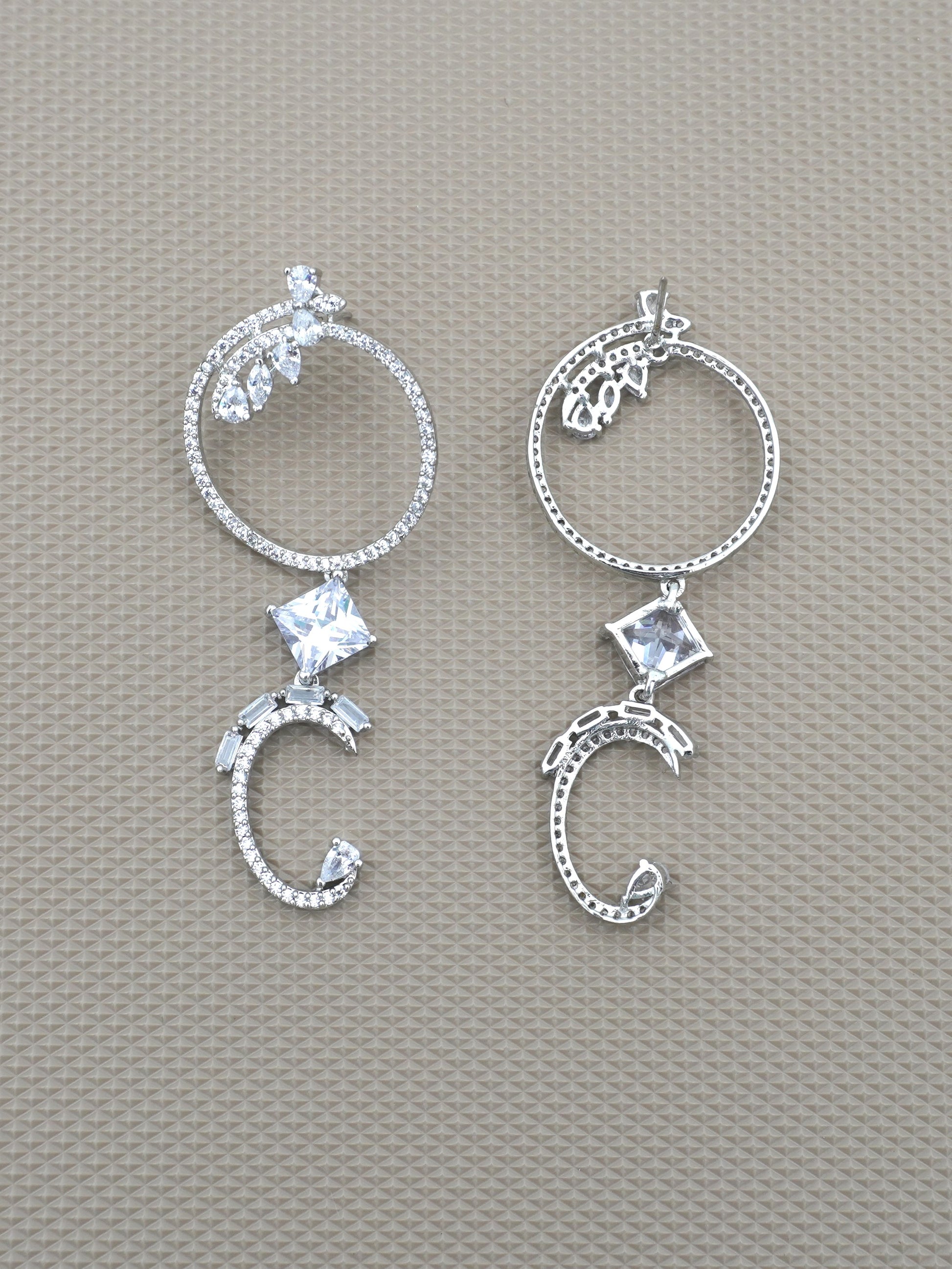 WHITE AMERICAN DIAMOND EARRINGS FOR WOMEN | JEWELS OF IVA