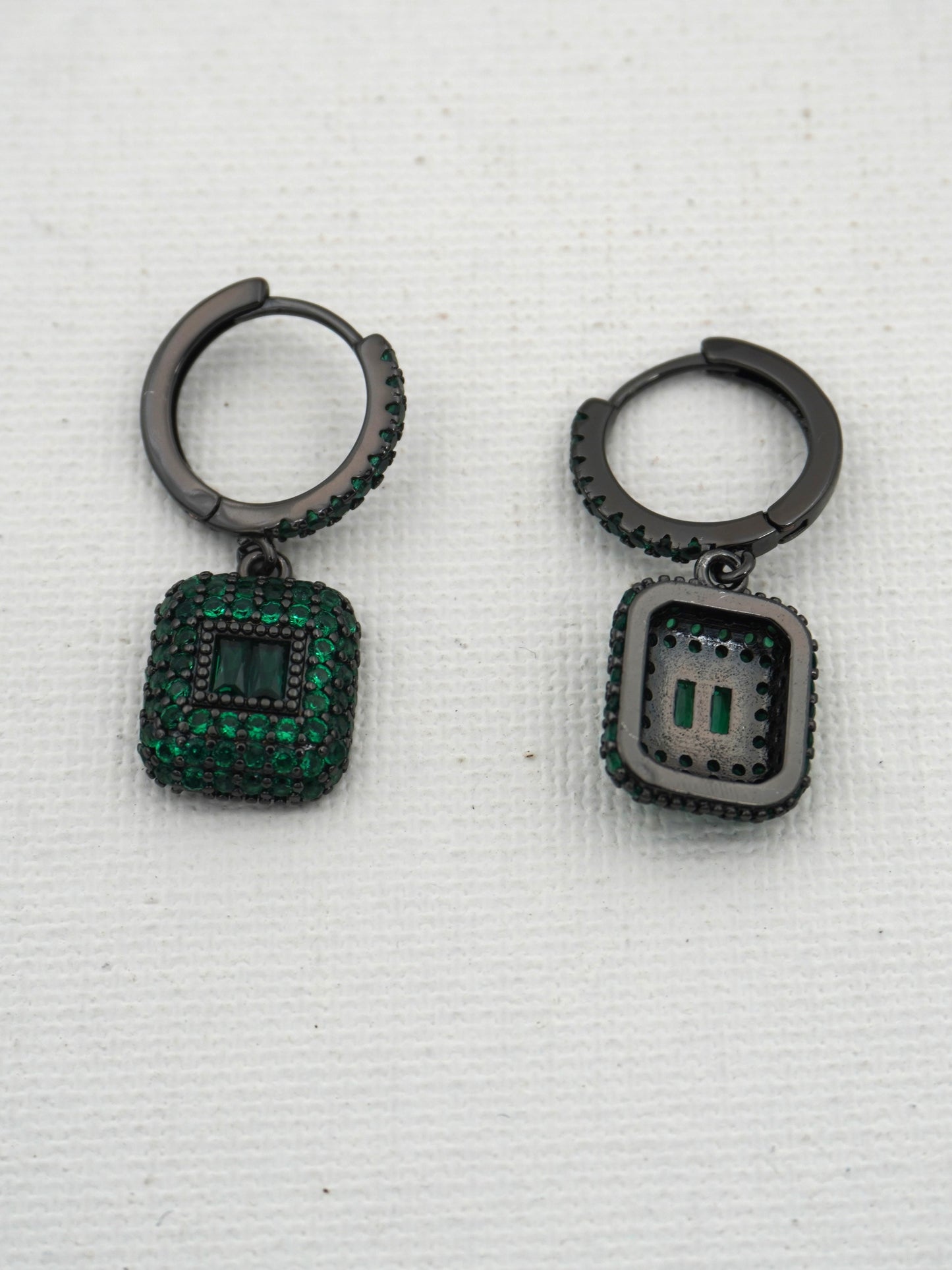GREEN BECCA ZIRCONIA EARRINGS