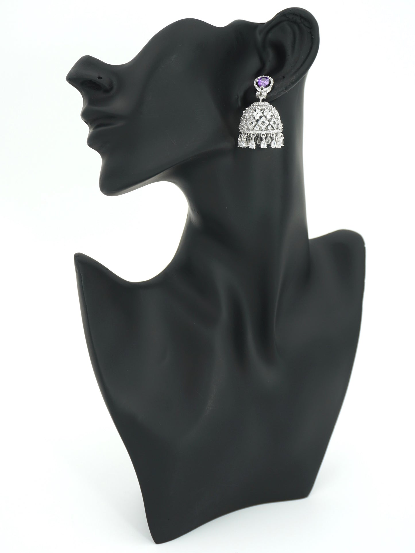 PURPLE MAYA ZIRCONIA JHUMKIS