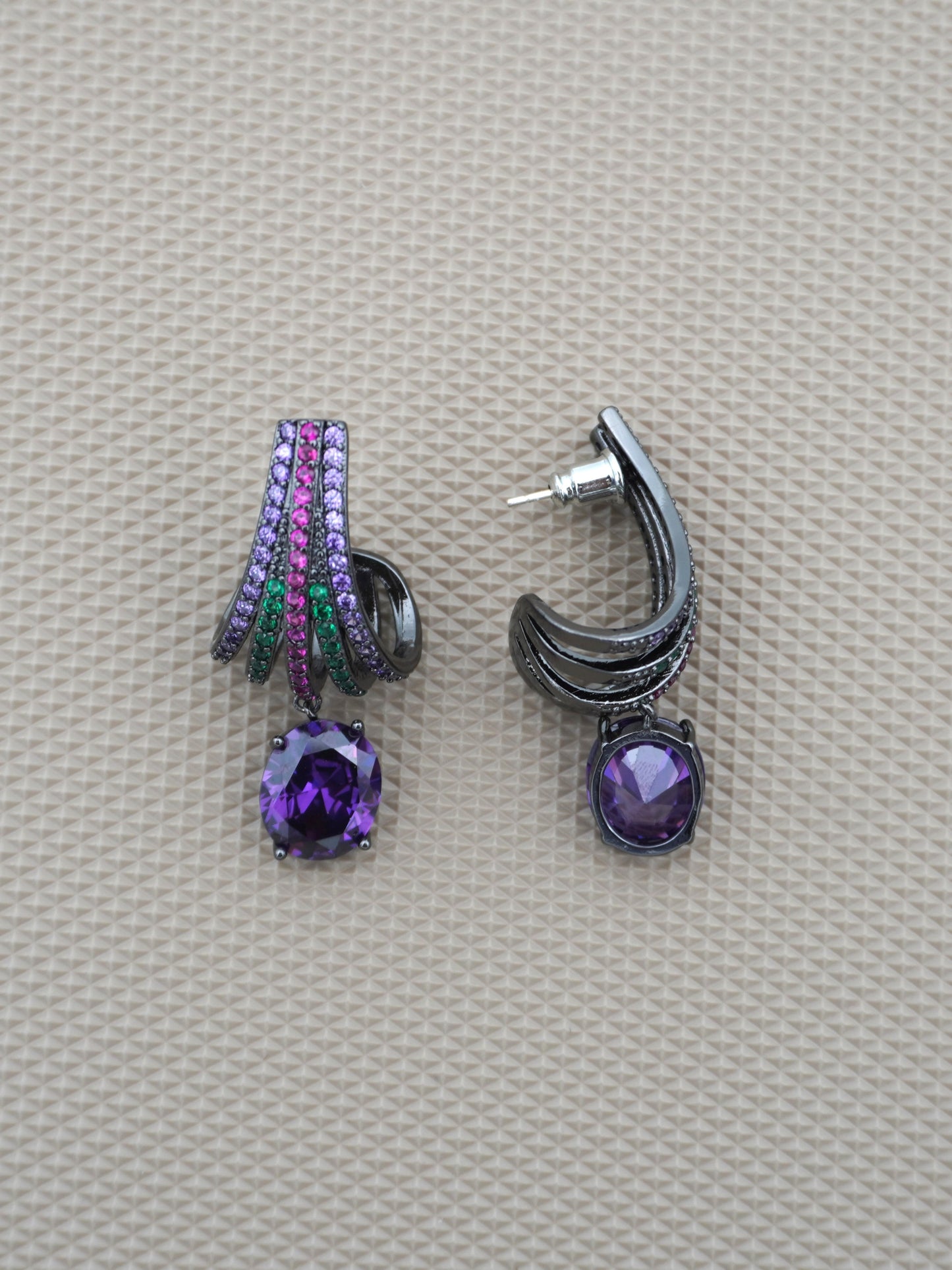 PURPLE MAREN ZIRCONIA EARRINGS