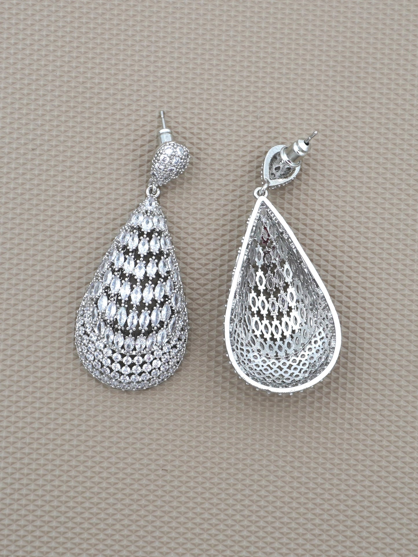 SILVER REINA ZIRCONIA EARRINGS