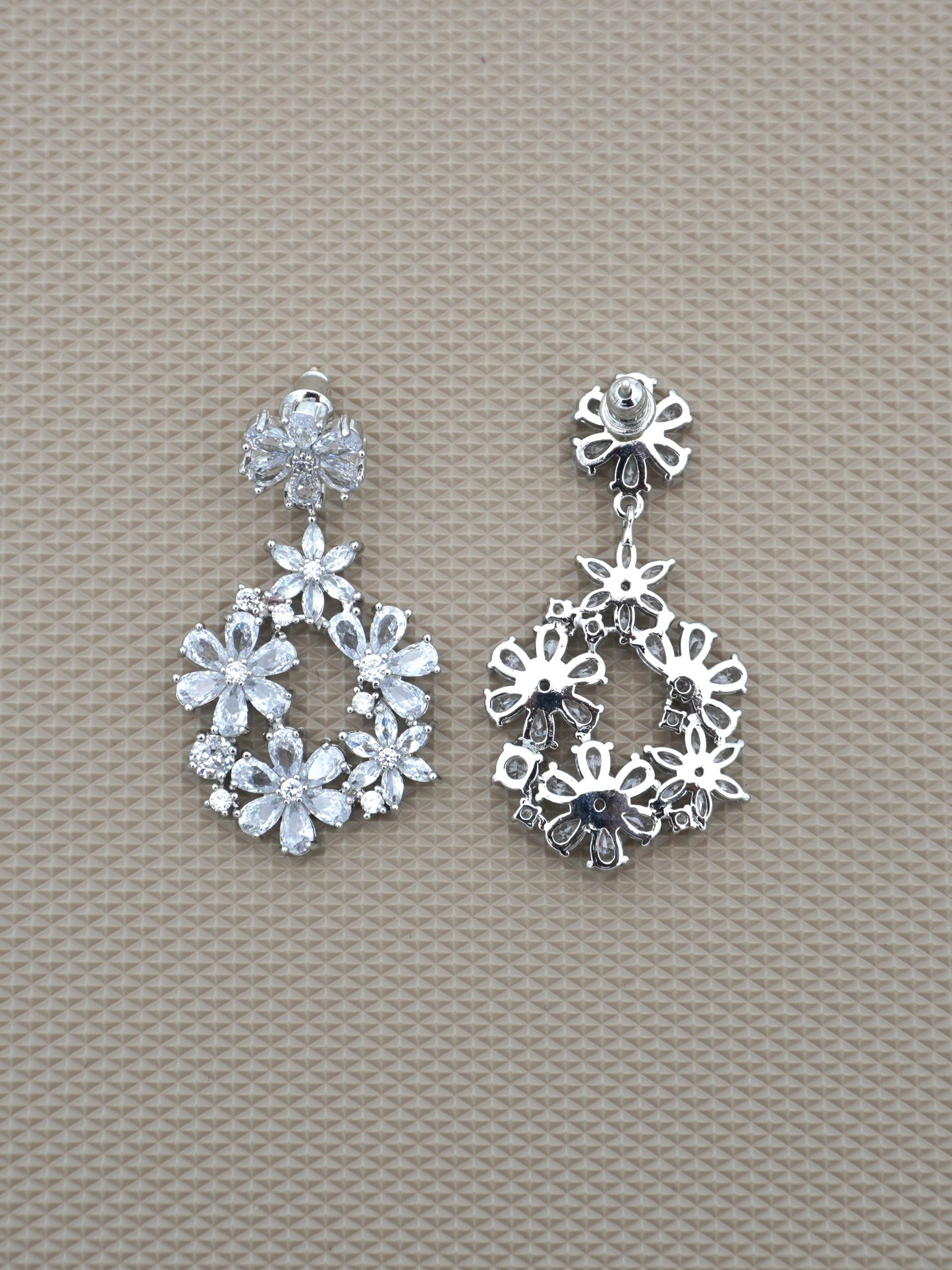 WHITE CHERIE ZIRCONIA EARRINGS