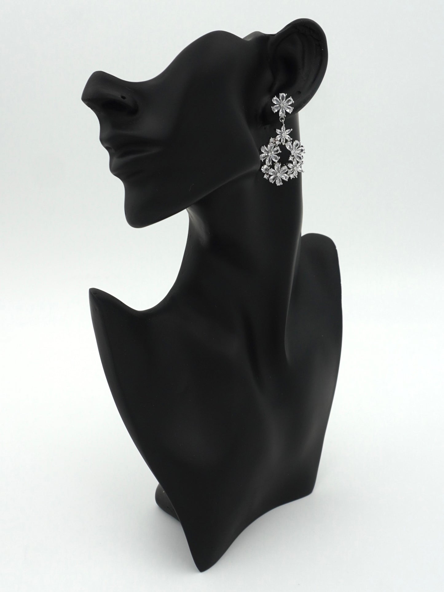 WHITE CHERIE ZIRCONIA EARRINGS