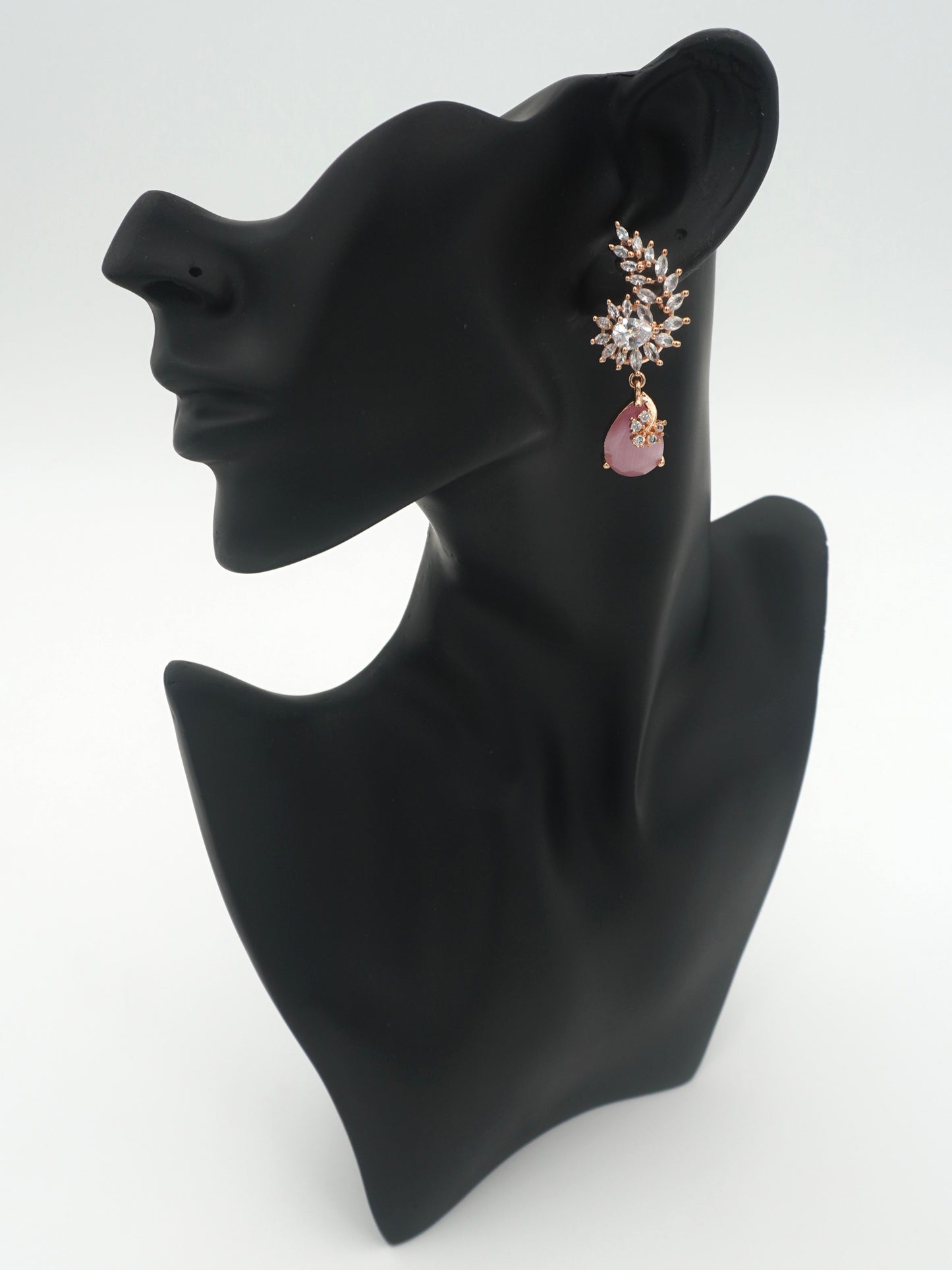PINK LILA ZIRCONIA EARRINGS