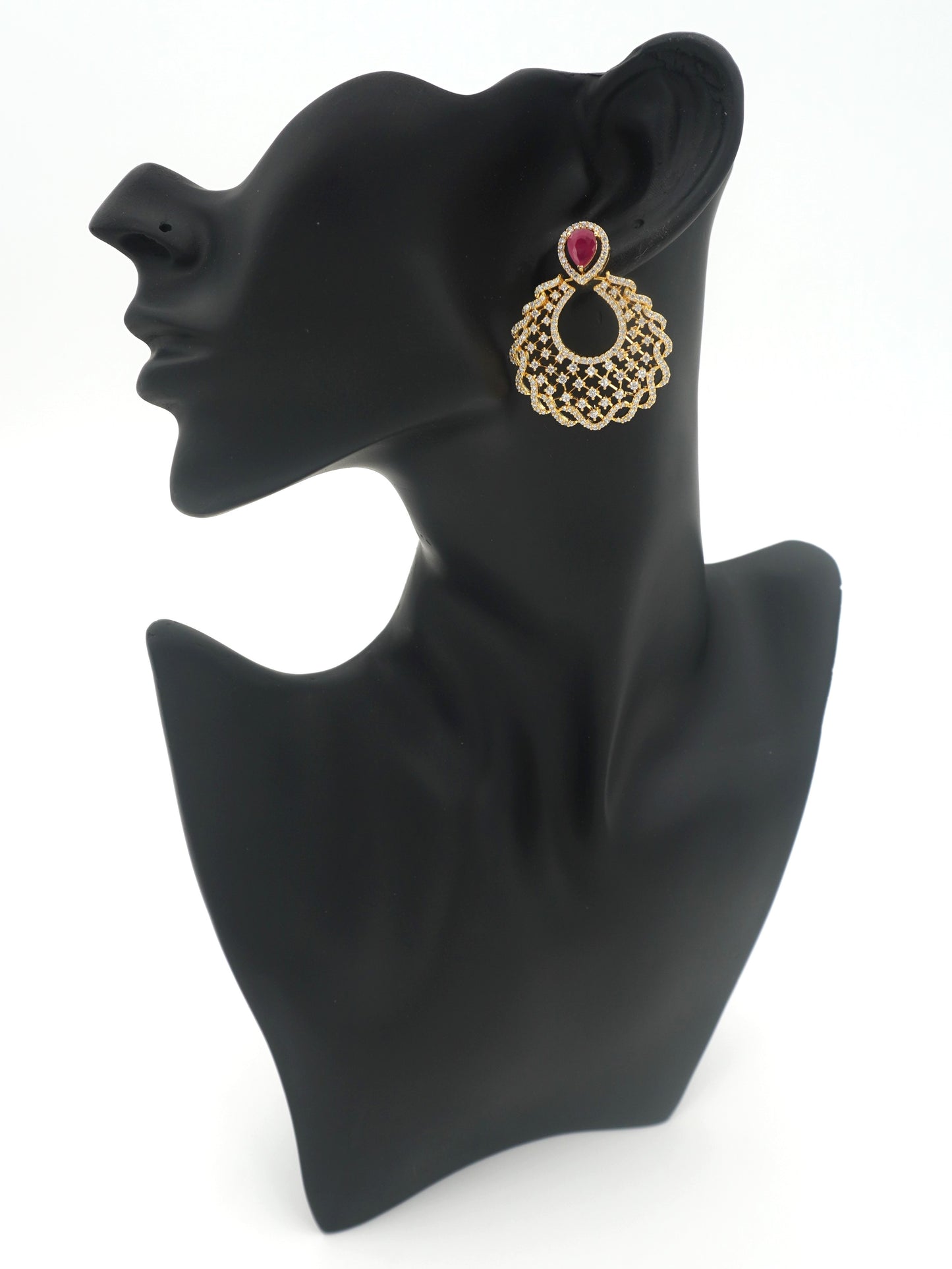RUBY VIBHA ZIRCONIA EARRINGS