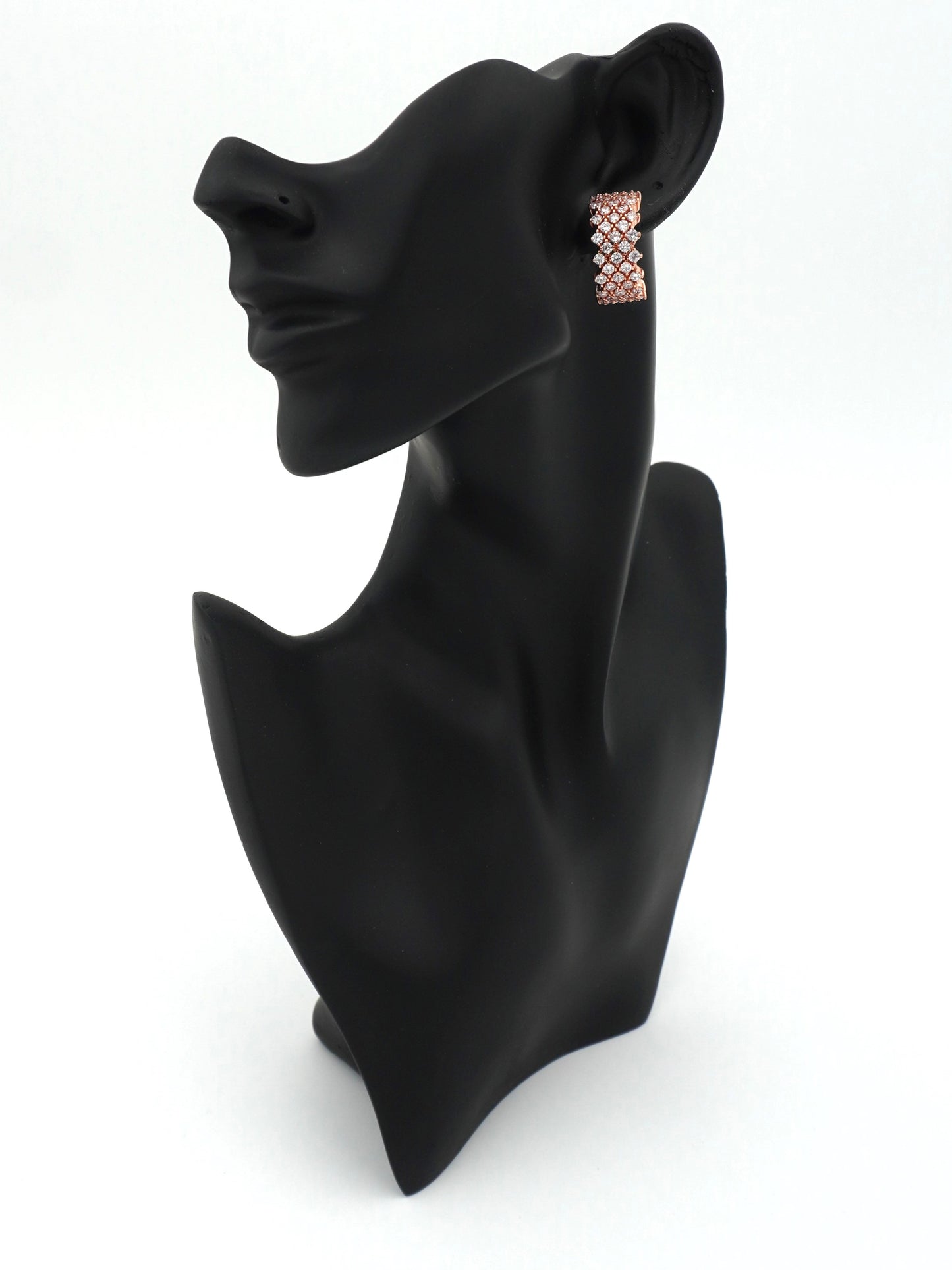 ROSE GOLD CHERYL ZIRCONIA EARRINGS