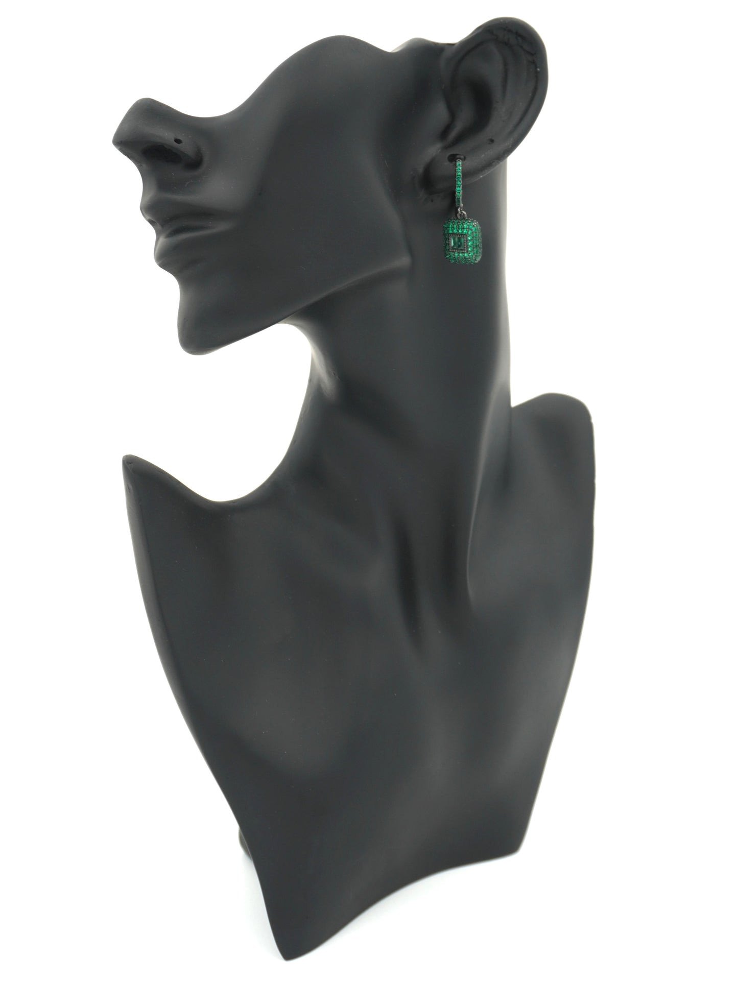 GREEN BECCA ZIRCONIA EARRINGS