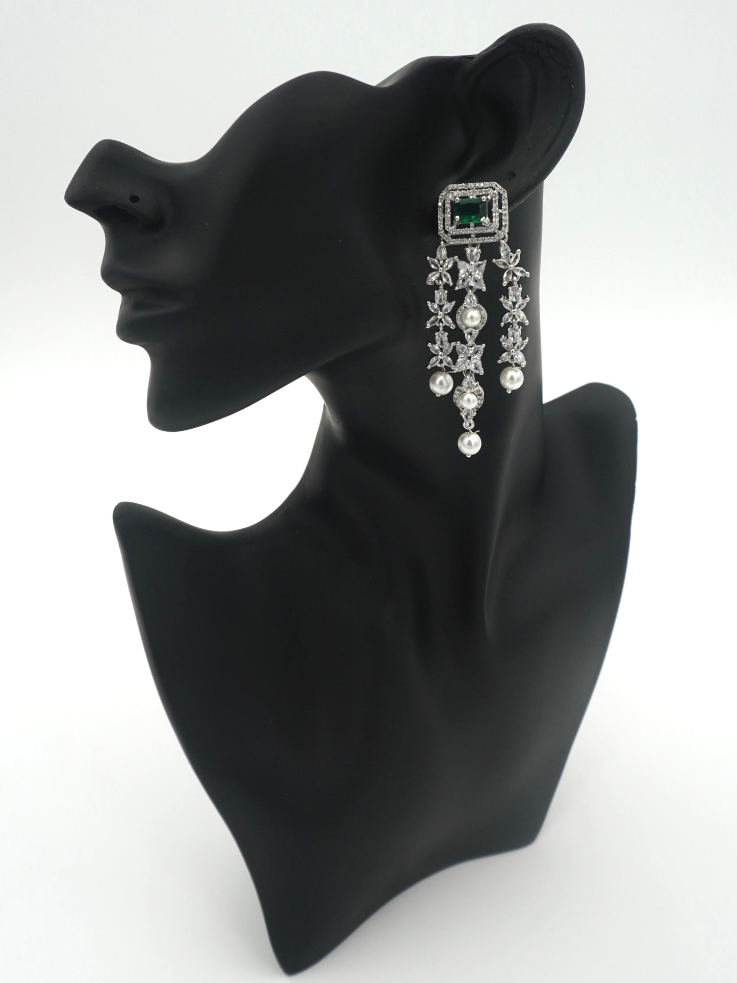 GREEN EMILY ZIRCONIA EARRINGS